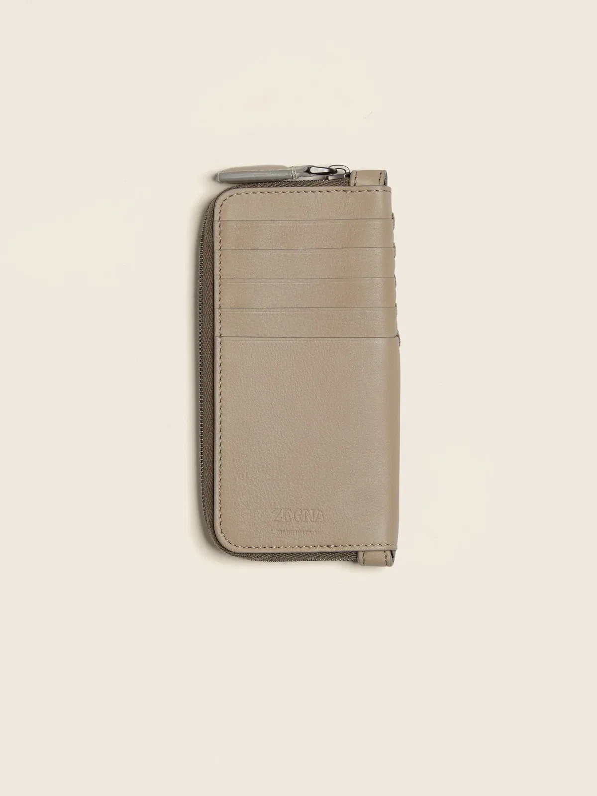 Zegna Light Taupe Secondskin Card Case