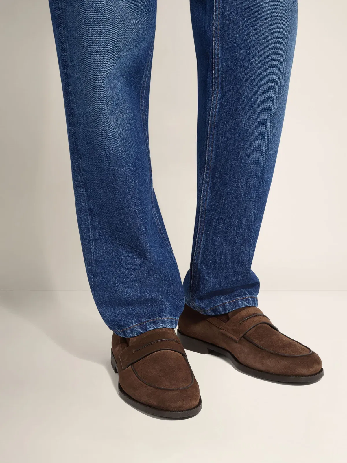 Zegna Dark Brown Suede Mocassin Corso Loafers