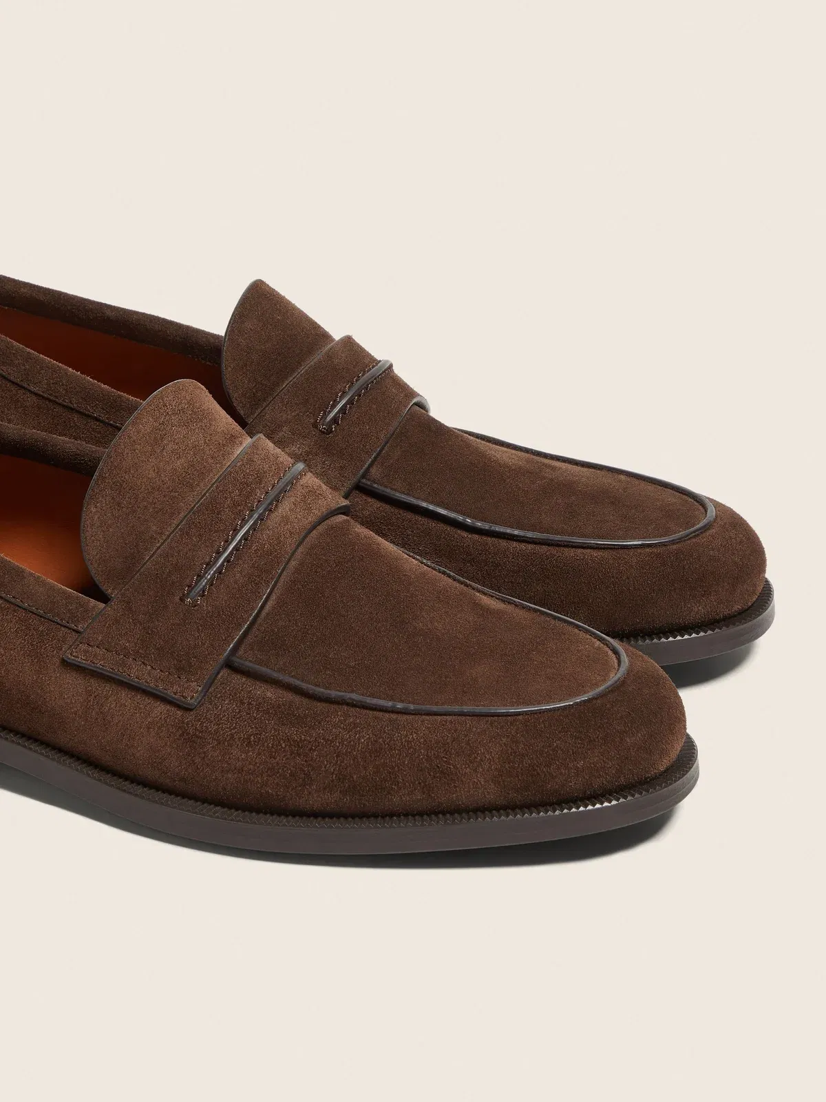 Zegna Dark Brown Suede Mocassin Corso Loafers