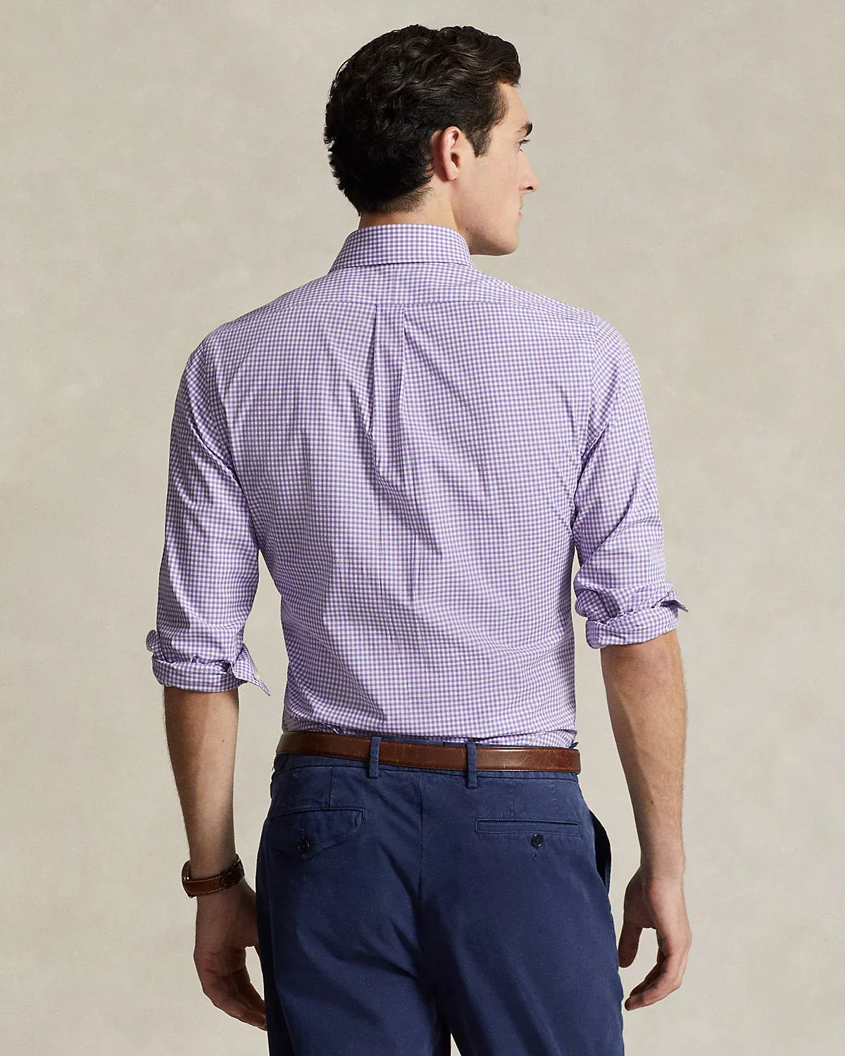 Ralph Lauren Classic Fit Gingham Stretch Poplin Shirt