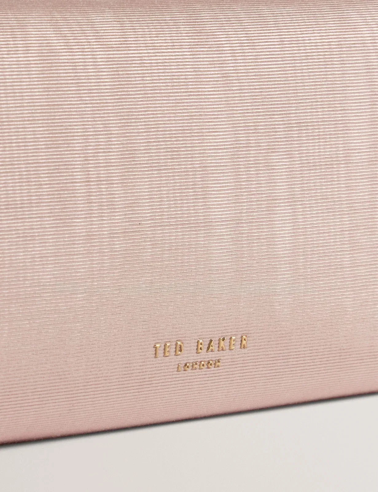Ted Baker Maliisa Moire Baguette Foldover Clutch Bag Light Pink Women's