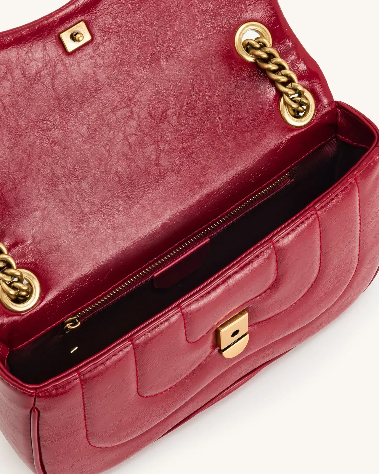 Jw Pei Tina Quilted Chain Crossbody Claret