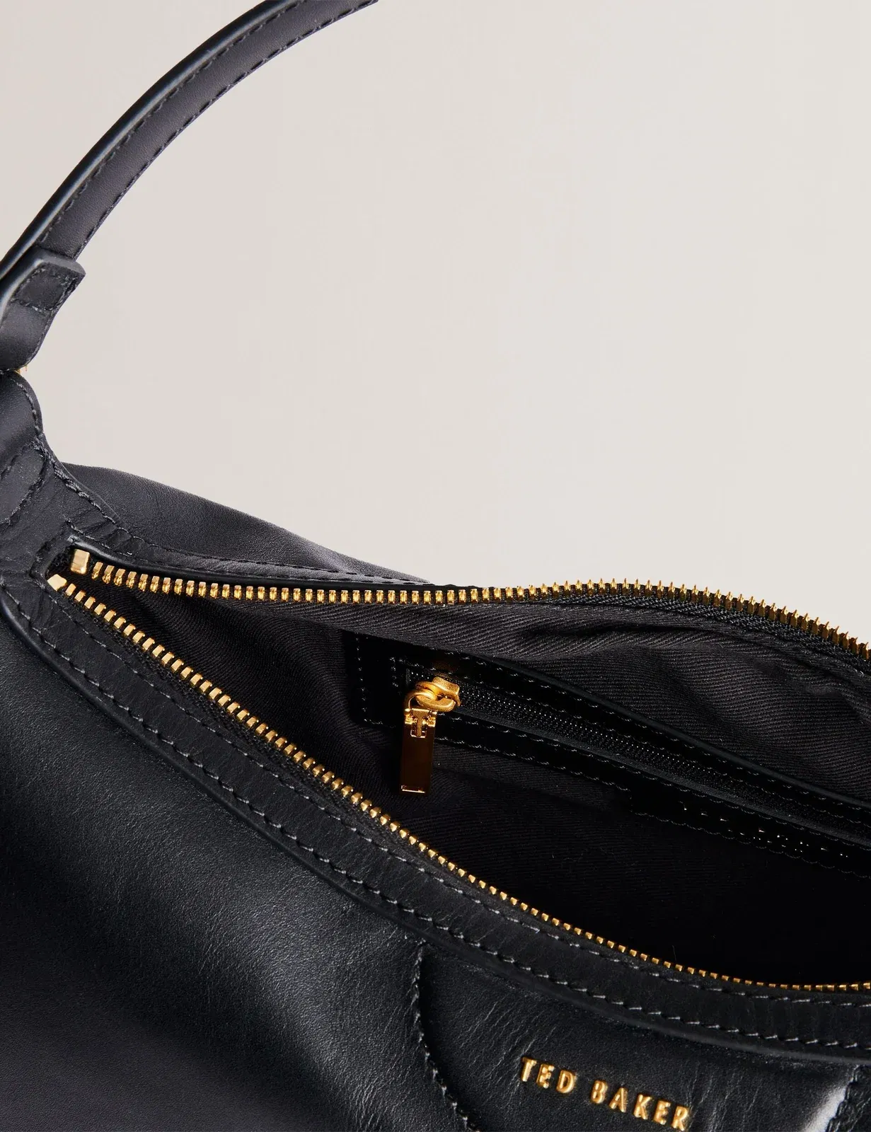 Ted Baker Esiah Webbing Slouchy Hobo Bag Black Women's