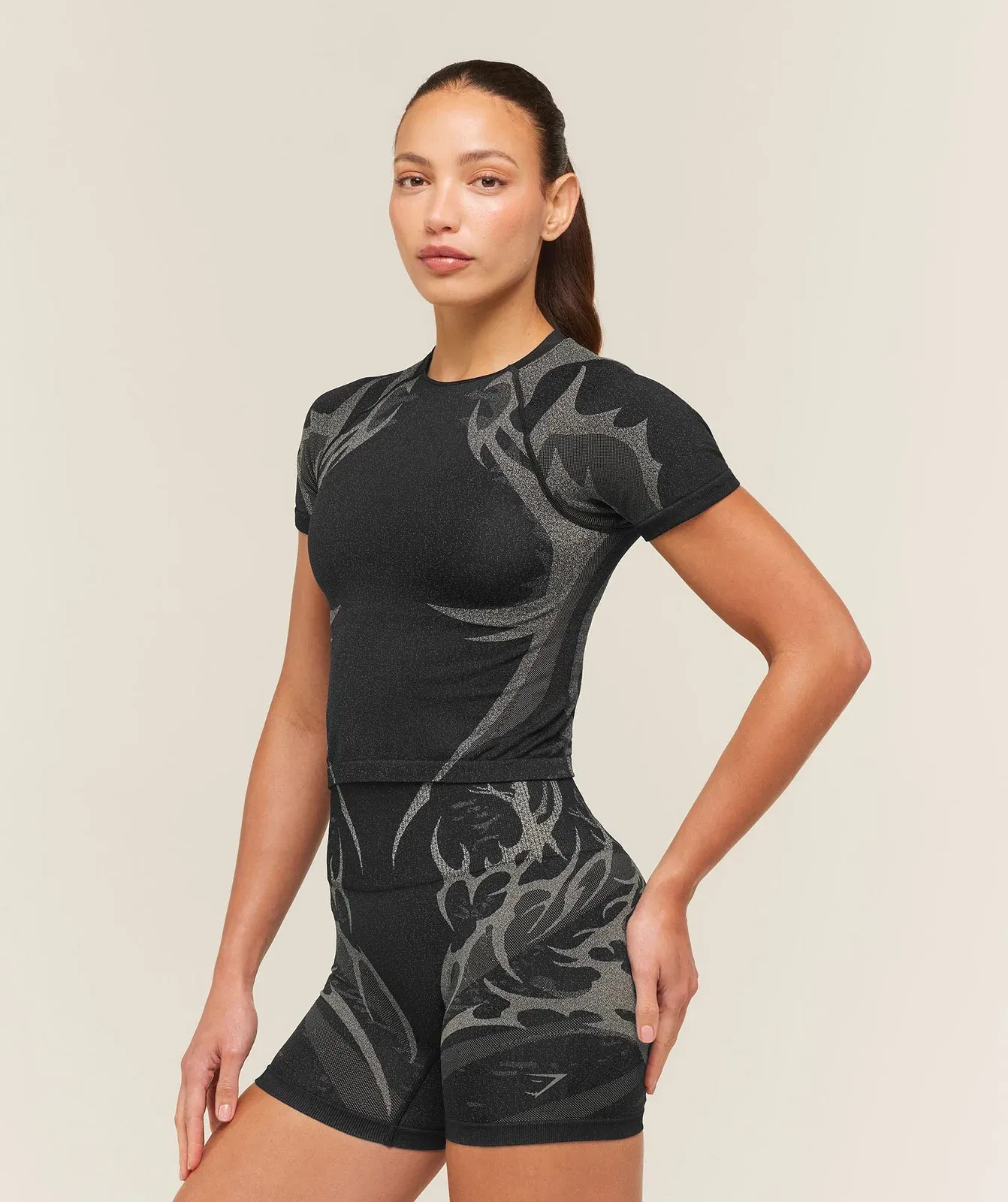 Women's Gymshark Storm Seamless Short Sleeve Top Black