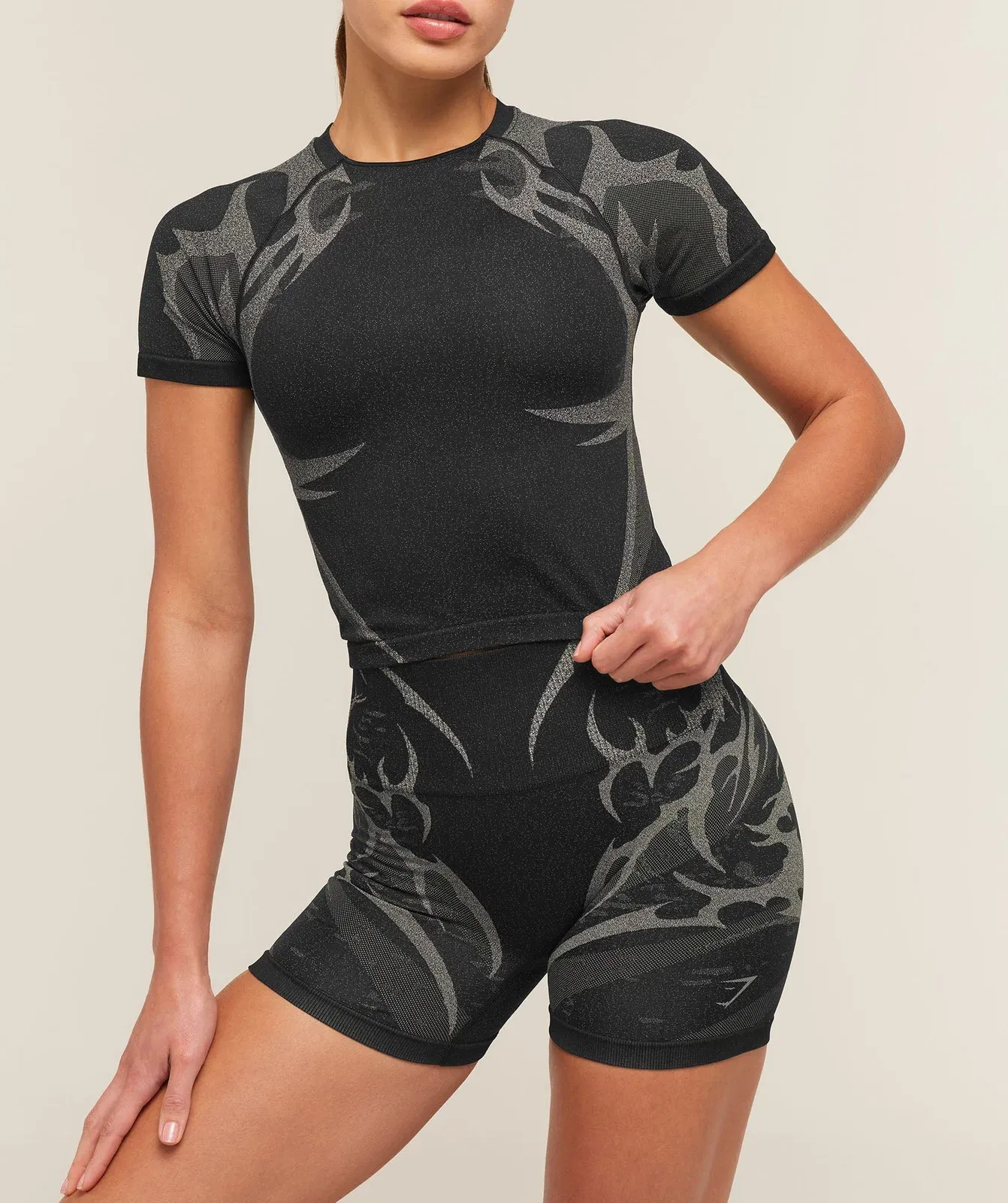 Women's Gymshark Storm Seamless Short Sleeve Top Black