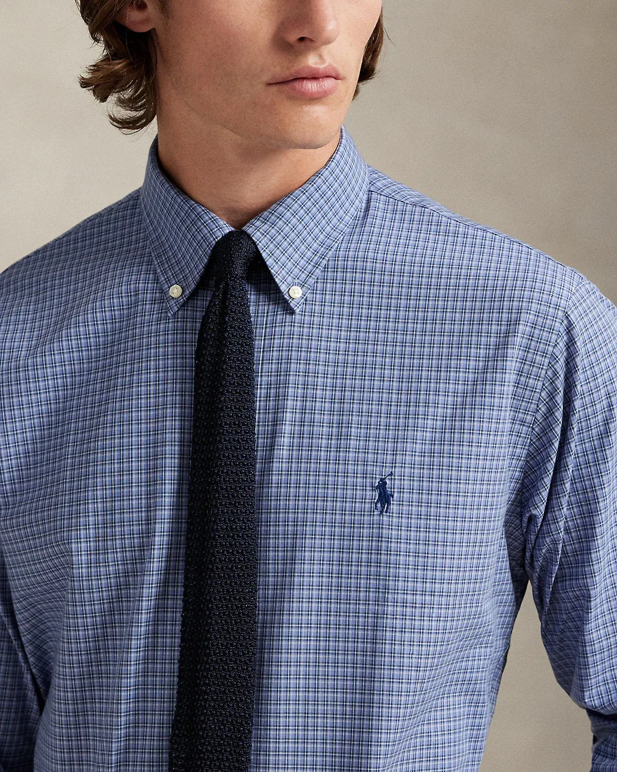 Ralph Lauren Classic Fit Checked Stretch Poplin Shirt