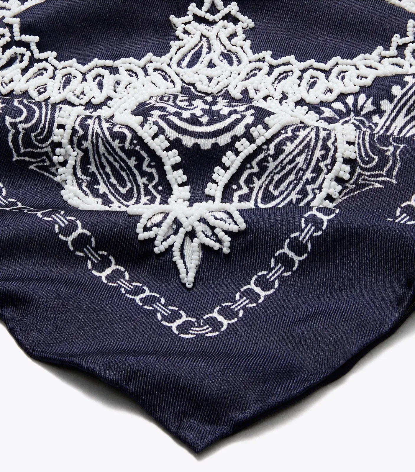 Beaded Bandana Triangle Scarf