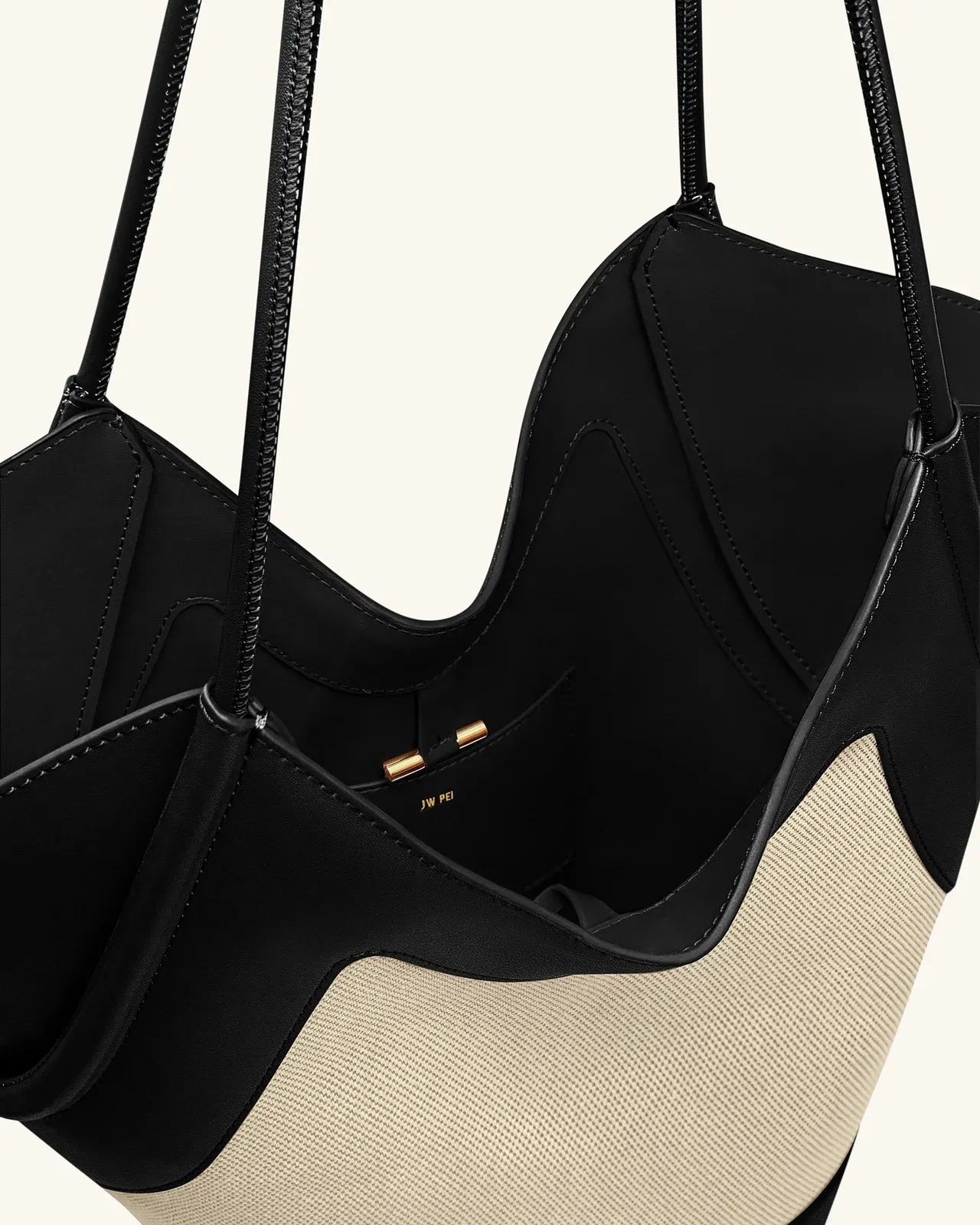 Jw Pei Maribel Panel Tote Bag Black Canvas
