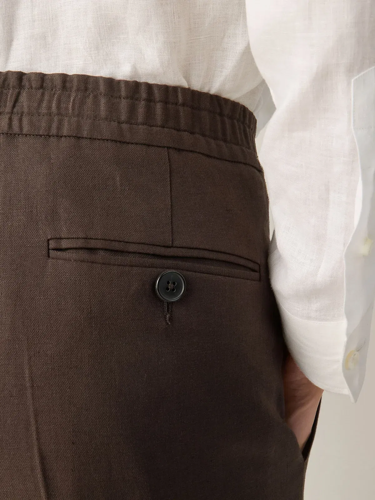 Zegna Dark Brown Oasi Lino Pants