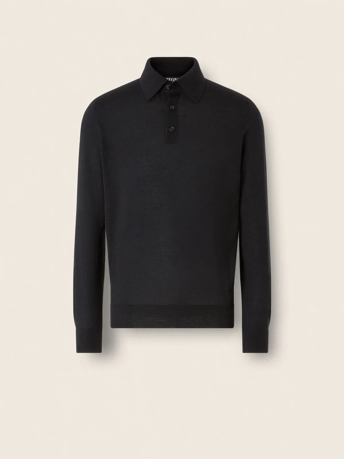 Zegna Black Cashseta Polo Shirt