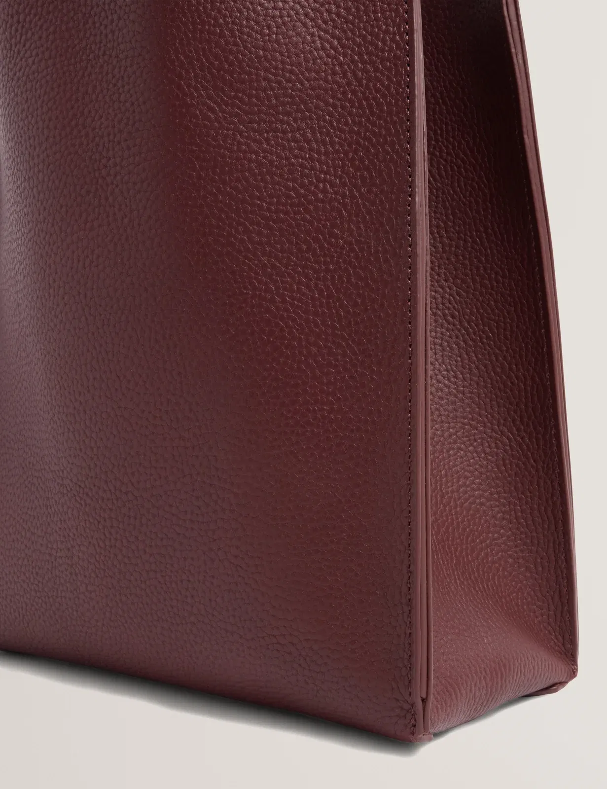 Ted Baker Taala Soft Leather Zip Pocket Boxy Tote Bag In Oxblood Women's