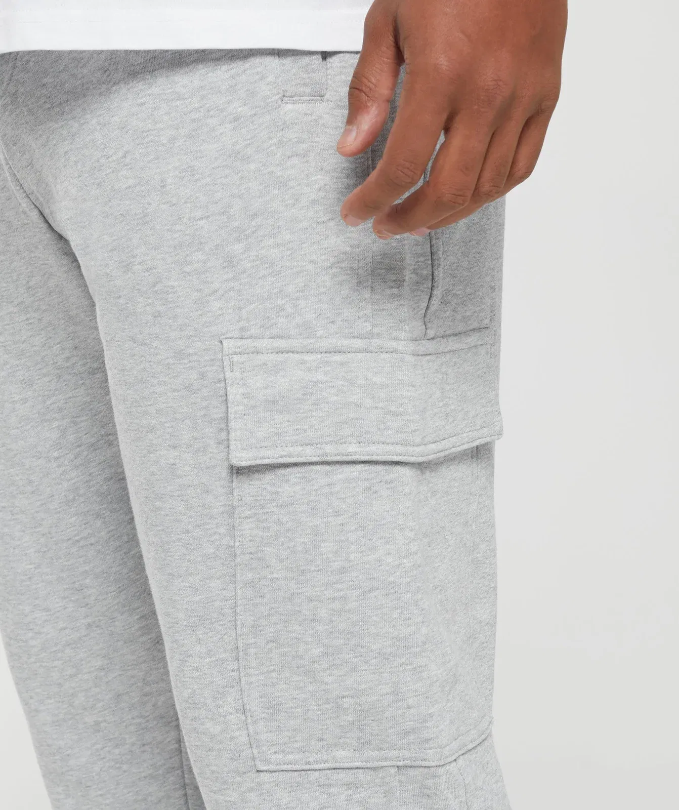 Gymshark Rest Day Essentials Cargo Joggers Light Grey Core Marl