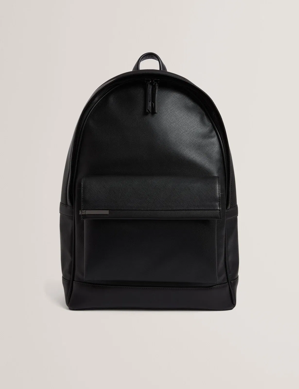 Ted Baker Samsons Crosshatch Faux Leather Large Backpack Black