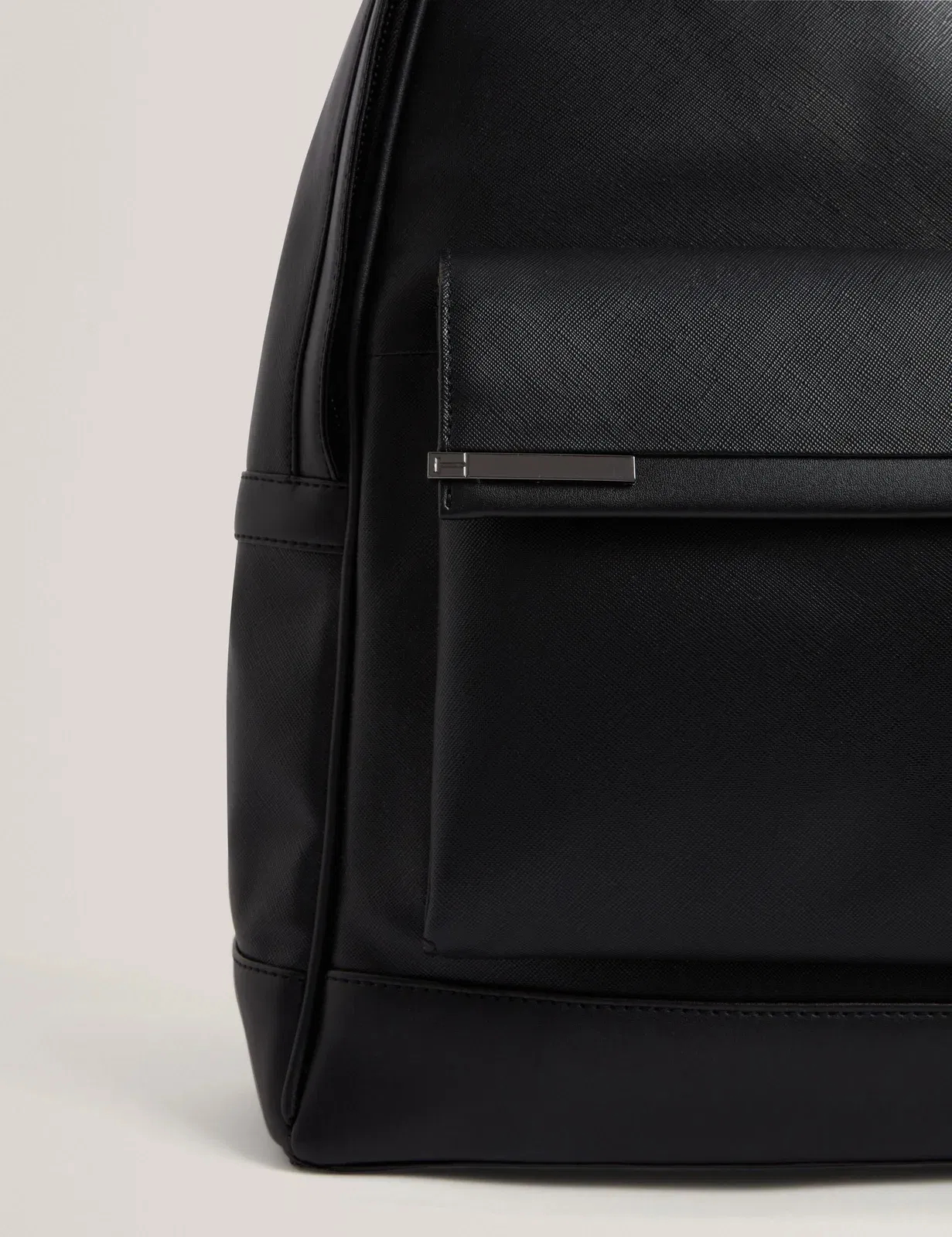 Ted Baker Samsons Crosshatch Faux Leather Large Backpack Black