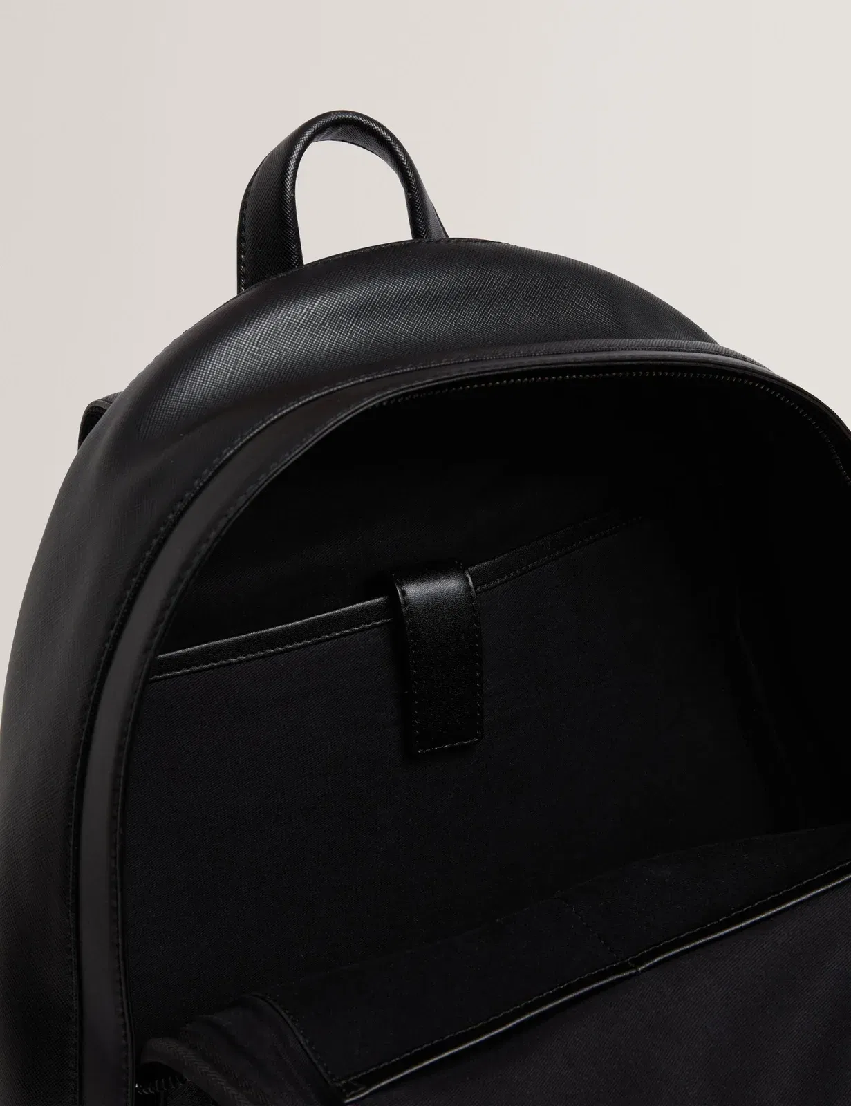 Ted Baker Samsons Crosshatch Faux Leather Large Backpack Black