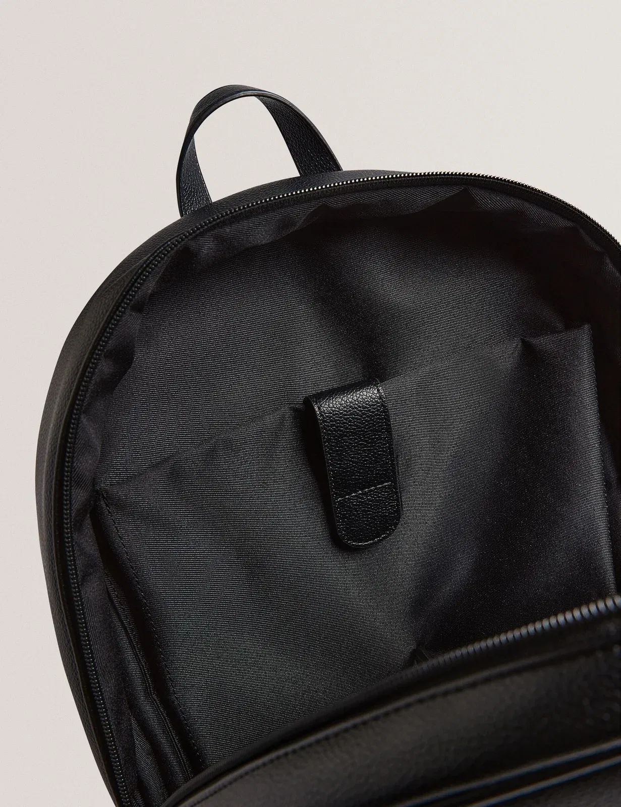 Ted Baker Keviin Faux Leather Striped Panel Backpack Black