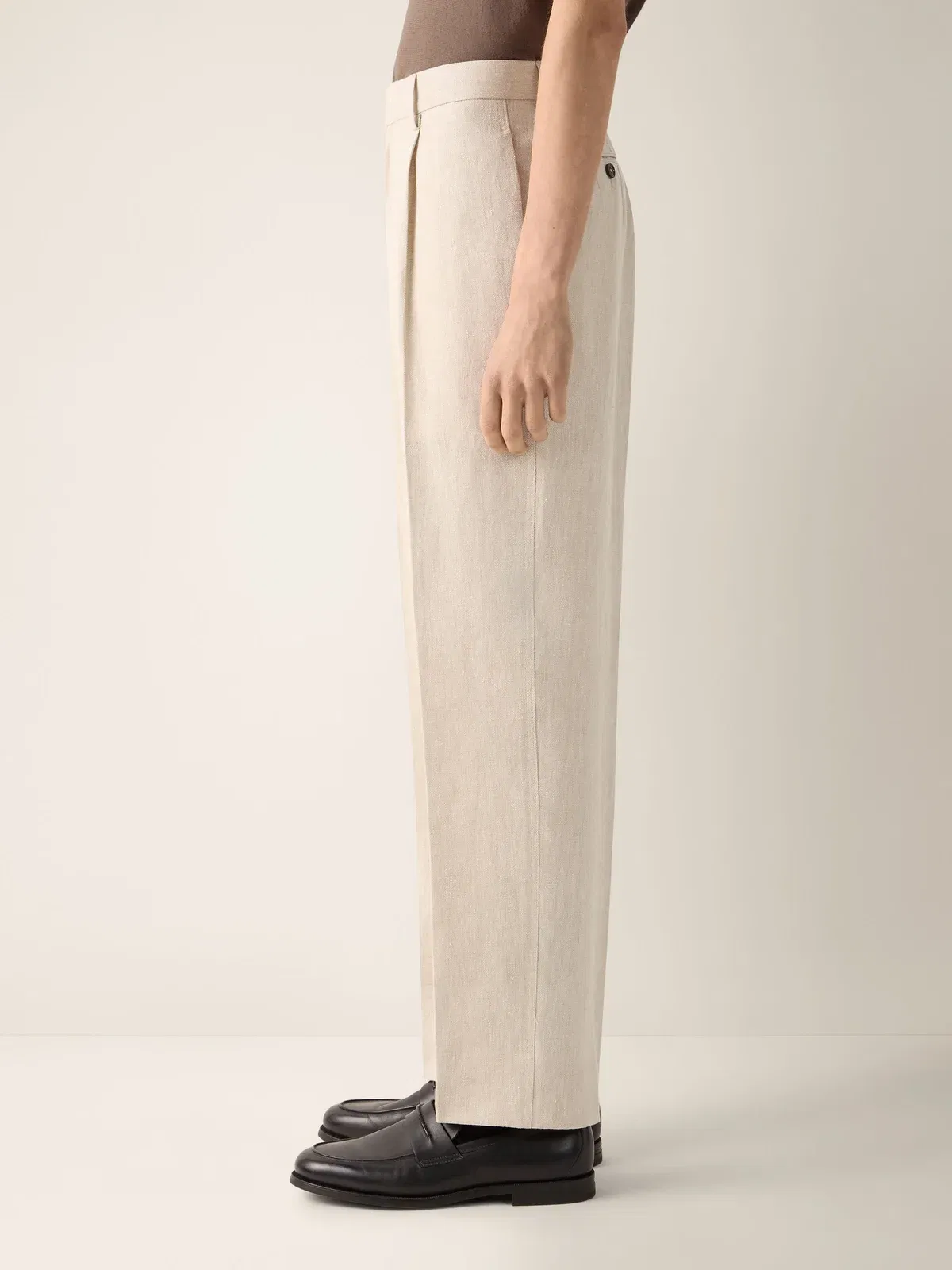 Zegna Light Taupe Linen Pants