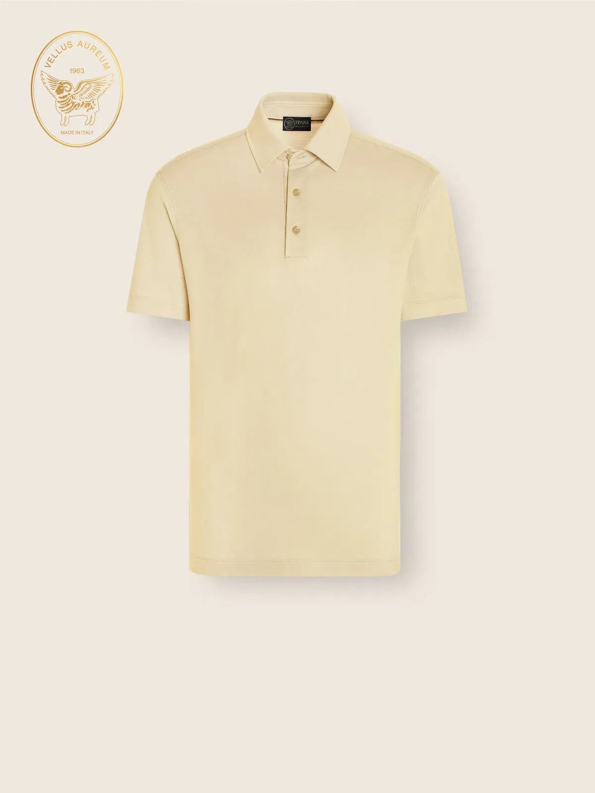 Zegna Pastel Yellow Vellus Aureum Polo Shirt
