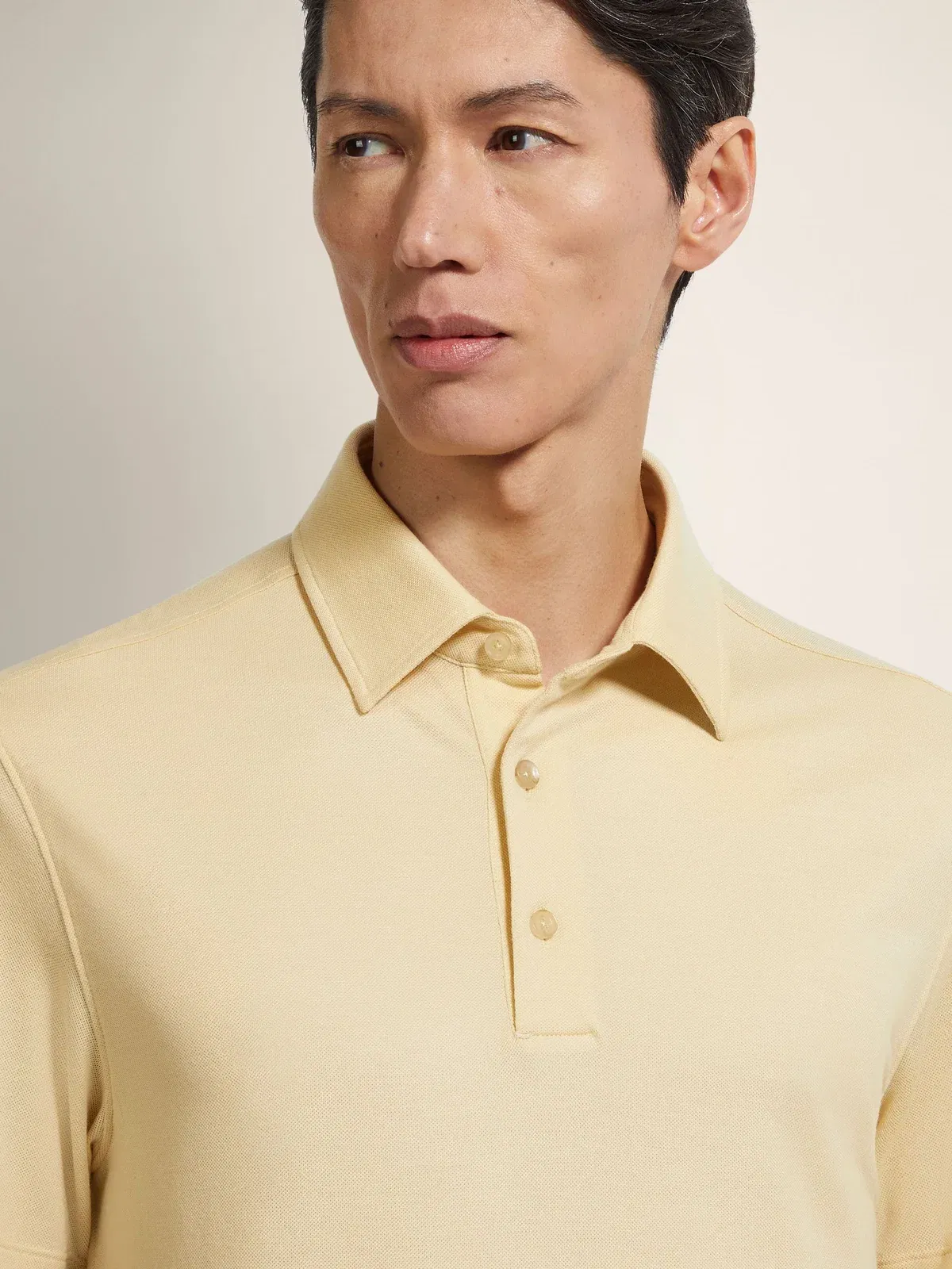 Zegna Pastel Yellow Vellus Aureum Polo Shirt