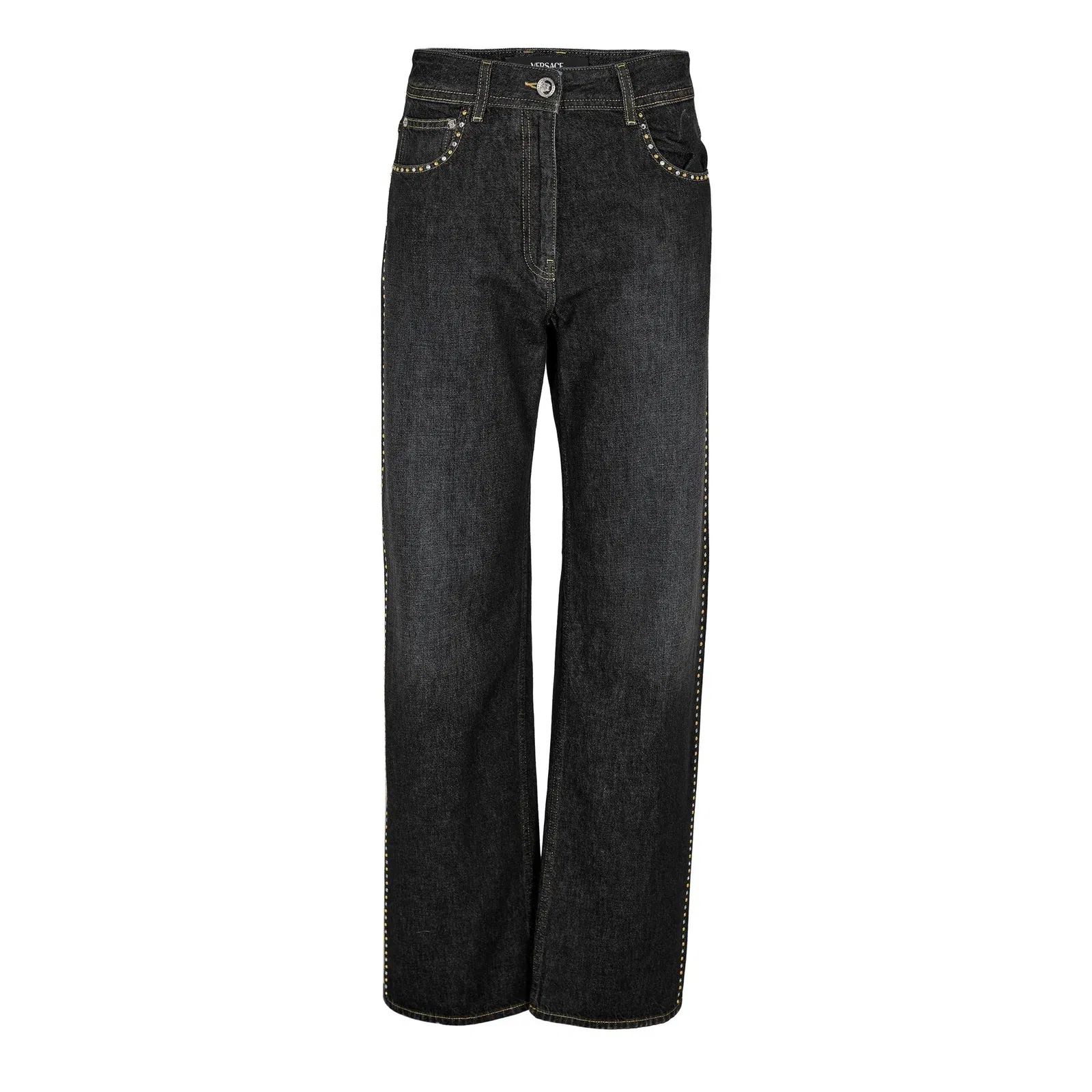 Embellished High-Rise Jeans