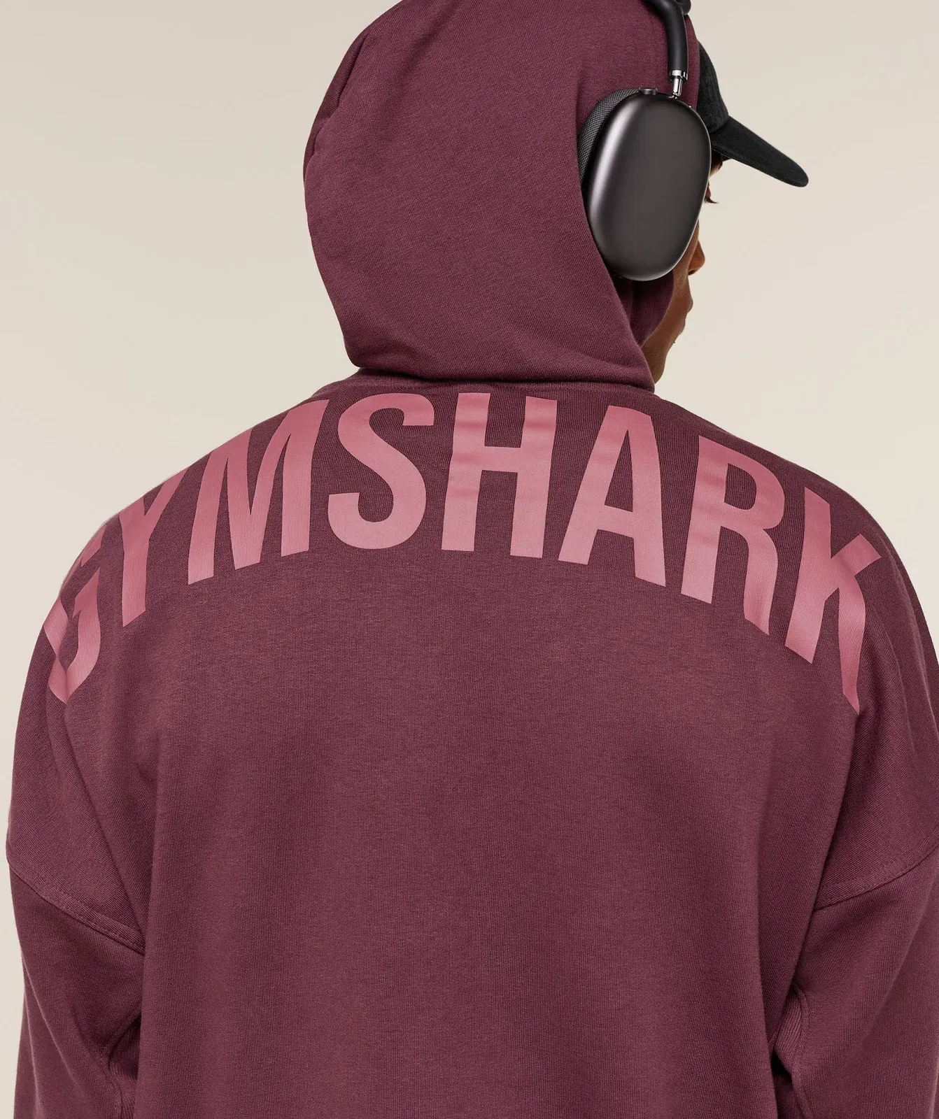 Gymshark Power Oversized Hoodie GS Impact Burgundy