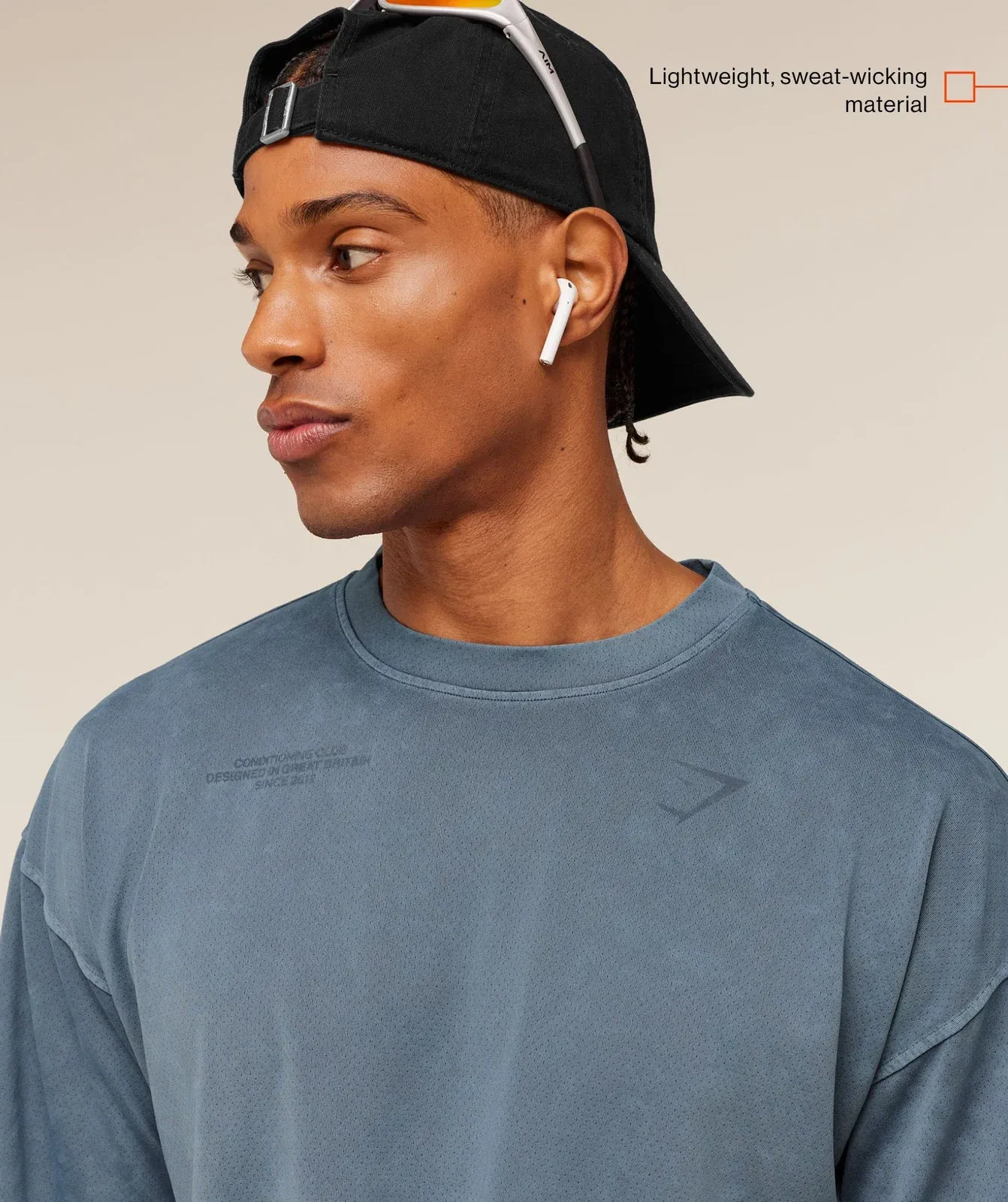 Gymshark Conditioning Club Washed T-Shirt Iron Blue