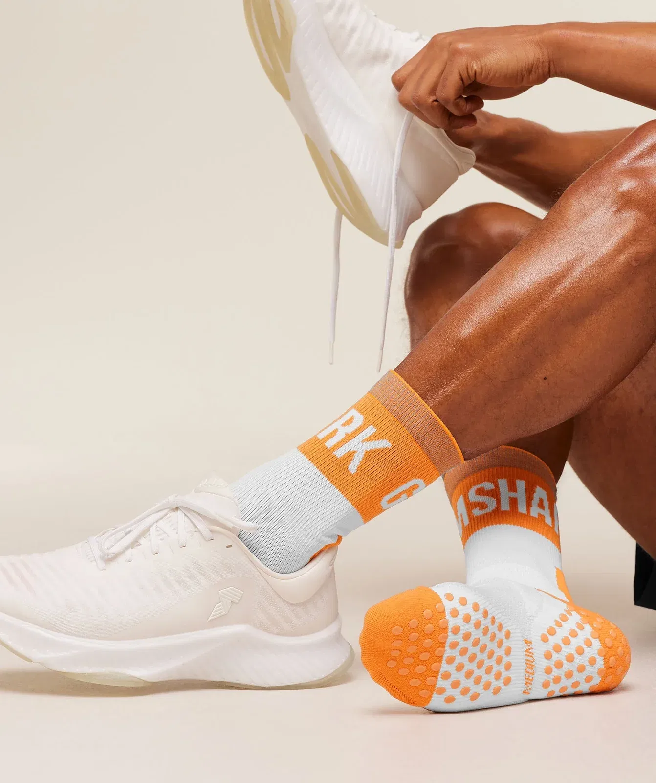 Gymshark Hybrid Training Grip Socks Single White