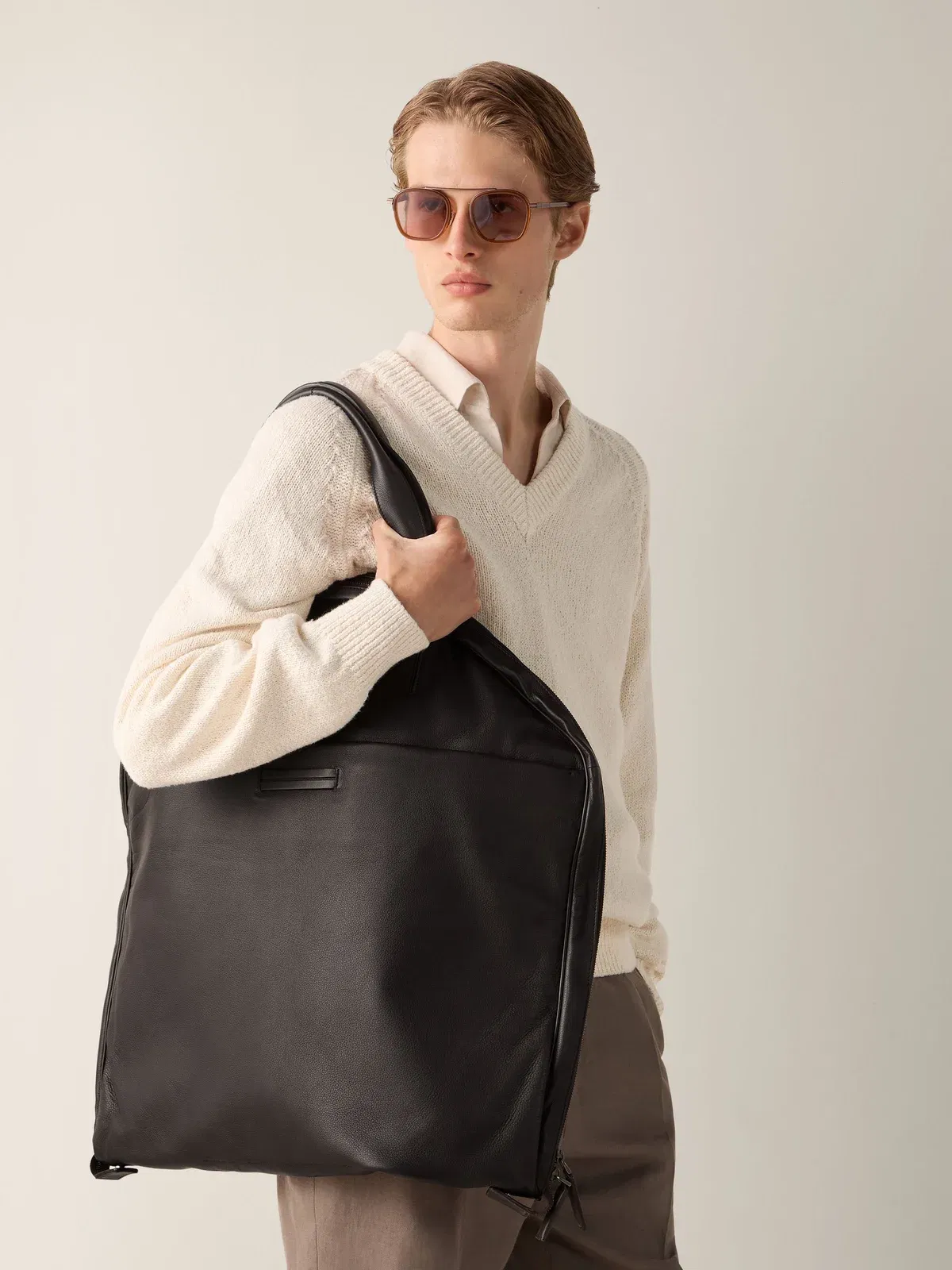 Zegna Dark Brown Secondskin Garment Bag