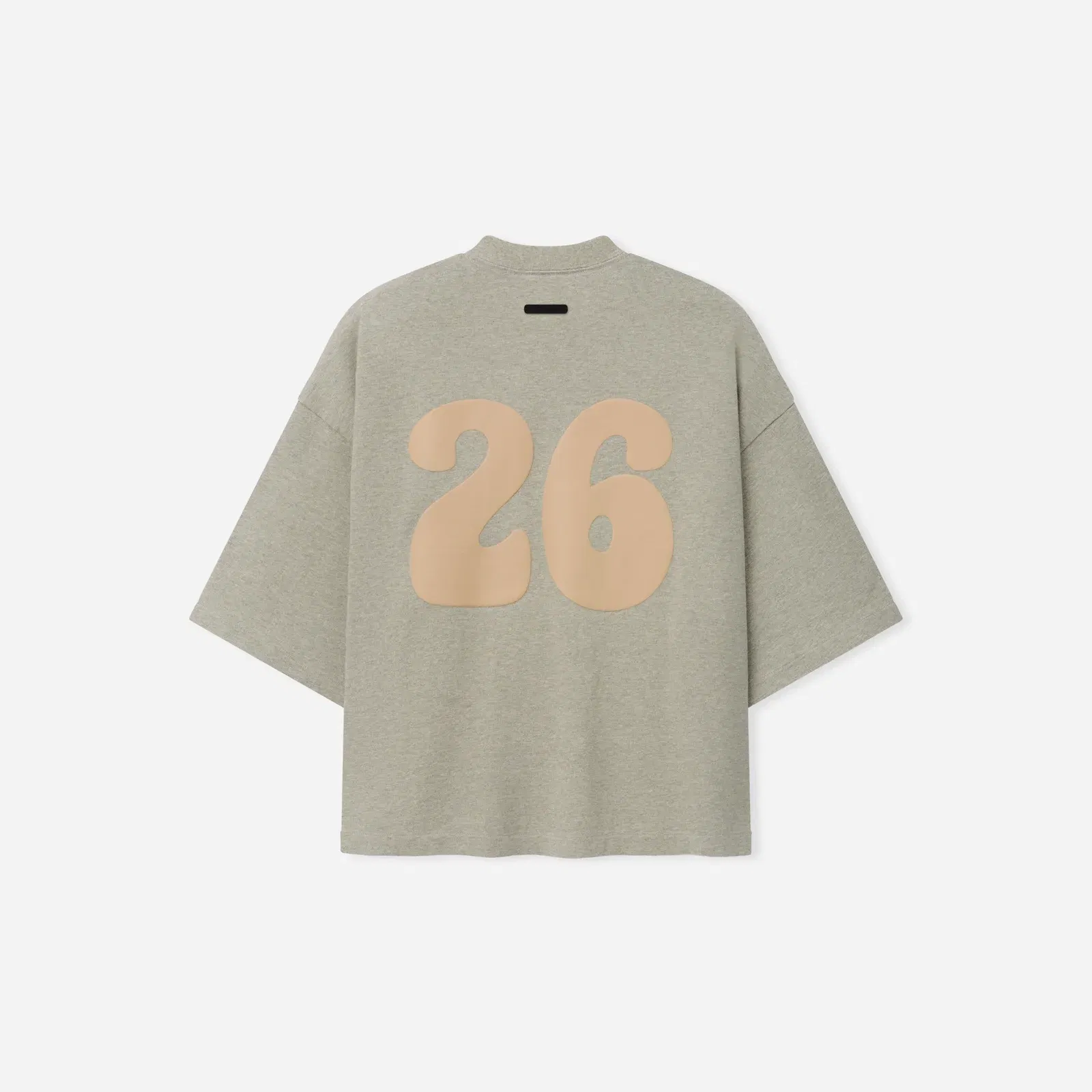 Fear Of God Essentials Heavy Jersey Merch T-Shirt Boxy Fit Washed Seal Heather