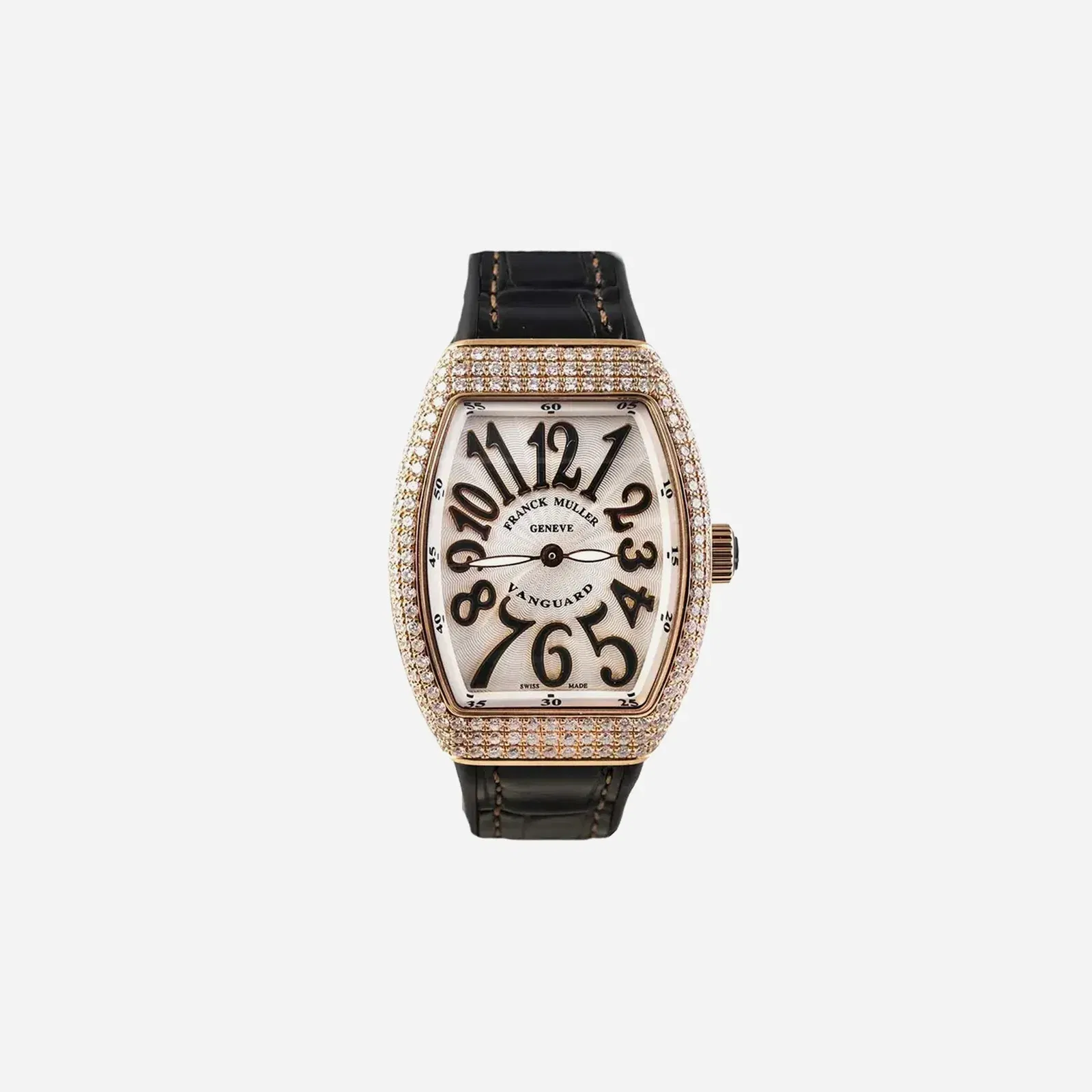 Franck Muller Vanguard Lady White Dial Leather Strap Watch WMNS - 5N NR V 32 QZ D