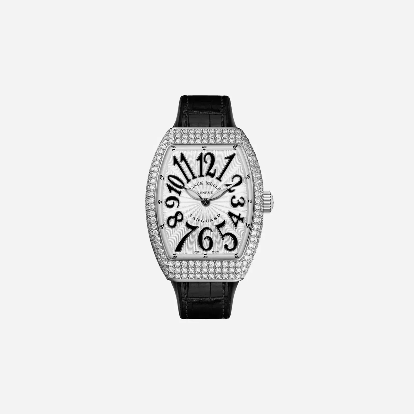Franck Muller Vanguard Lady Silver Dial Leather Strap Watch WMNS - V 32 QZ D (NR) (AC)