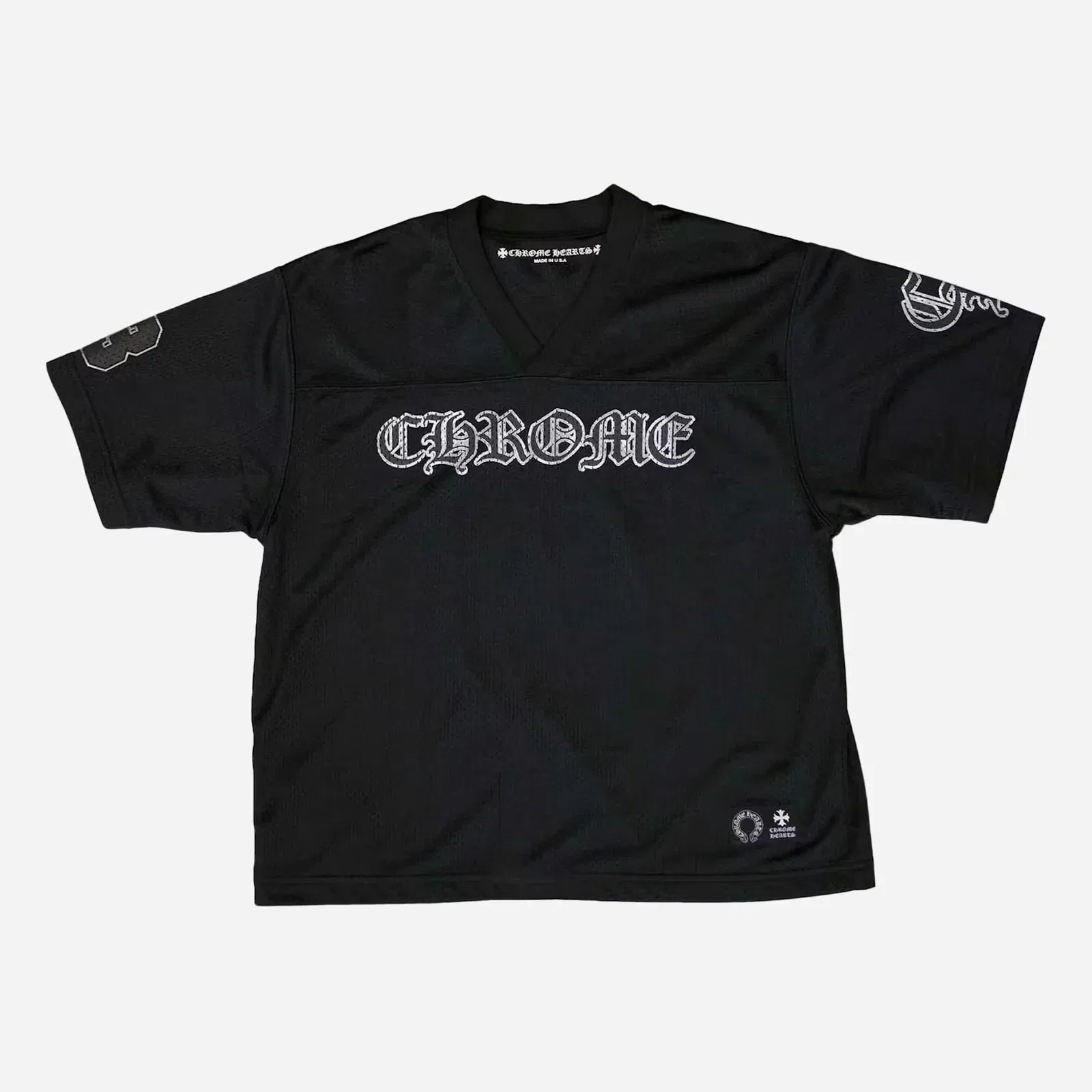 Chrome Hearts Mesh Stadium Football Jersey Black