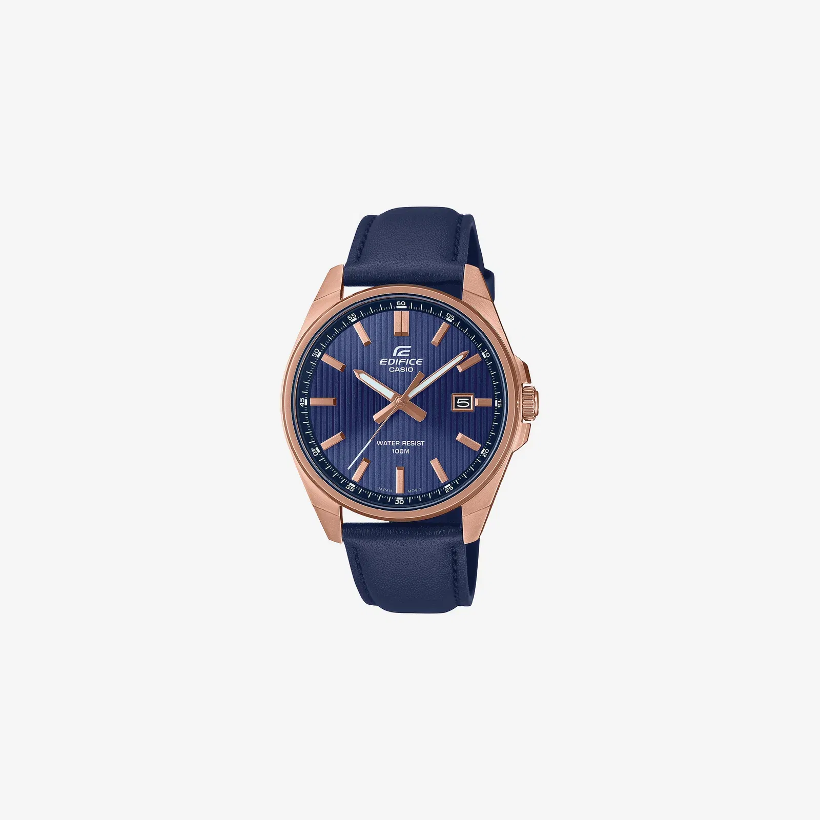 Casio Edifice EFV-150CL-2AVUDF Quartz Navy Dial Analog Leather Watch