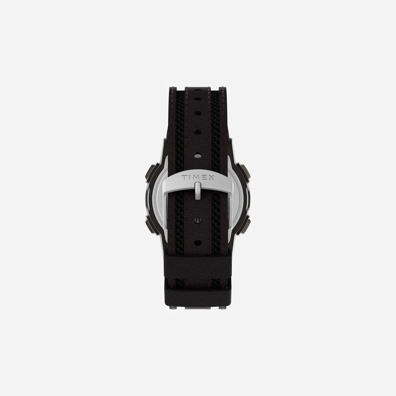 Timex Expedition Digital CAT5 Green Dial Black Brown Leather Strap Watch
