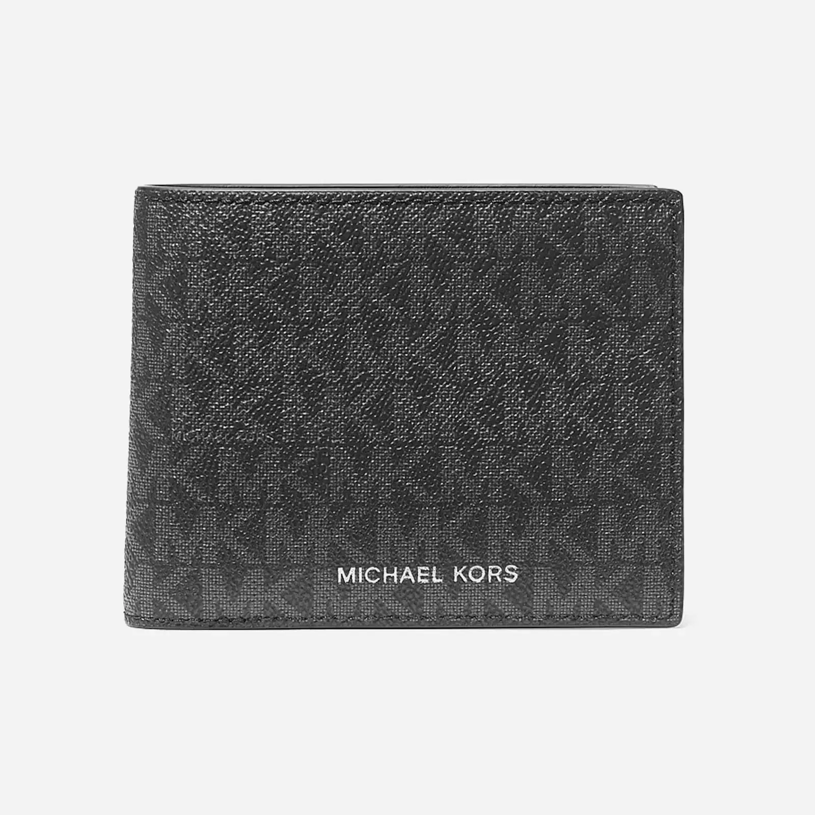 Michael Kors Harrison Logo Billfold Wallet With Passcase Black