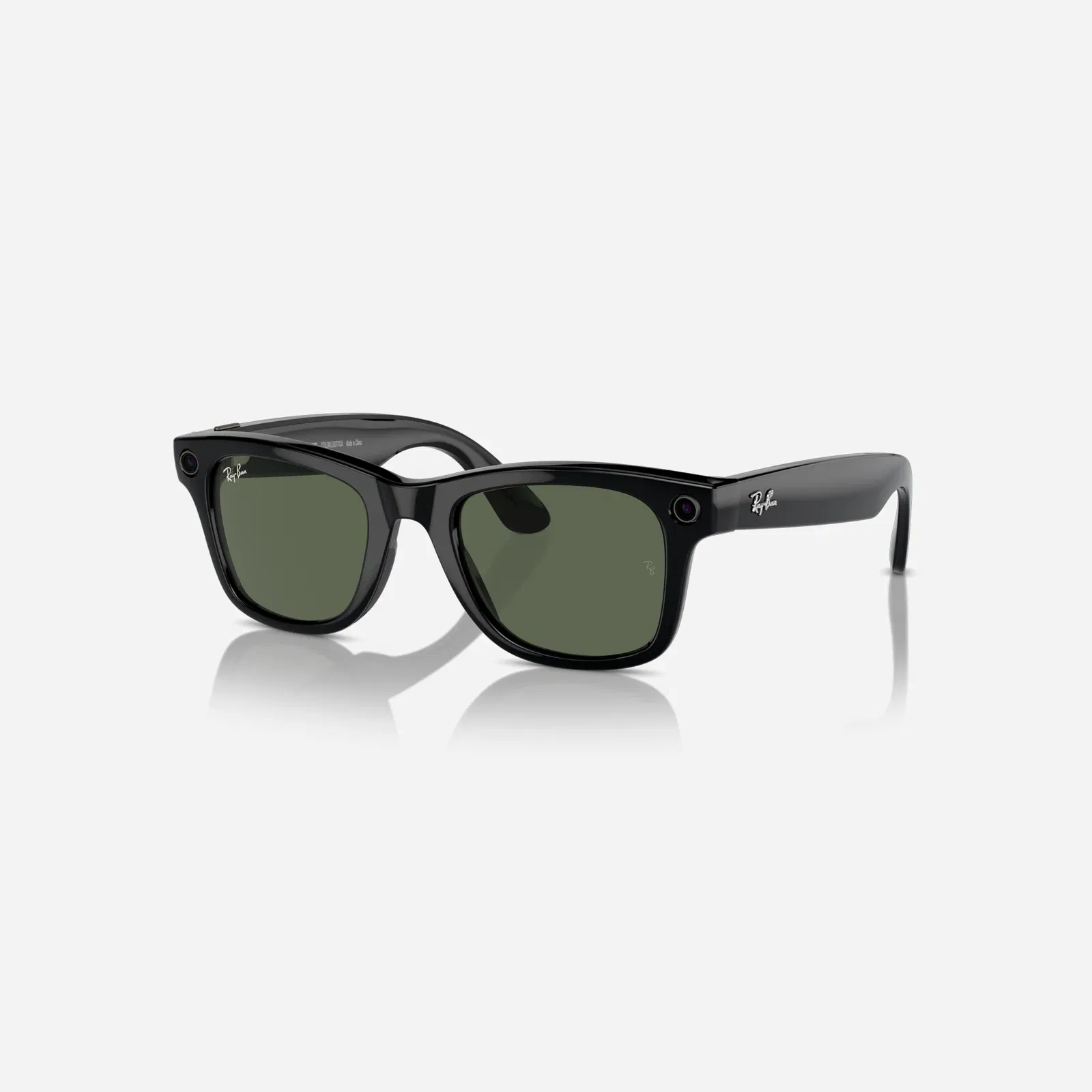 Ray-Ban Meta Wayfarer Sunglasses Shiny Black/Green