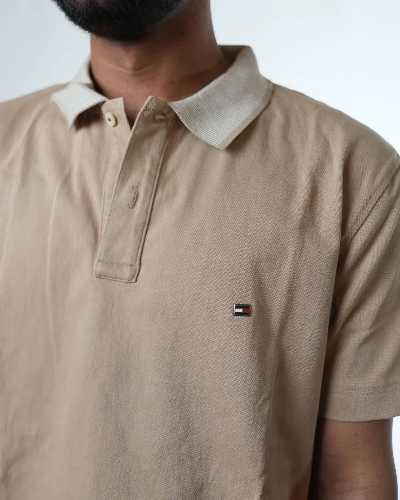 Tommy Hilfiger Beige Polo T-Shirt (M)