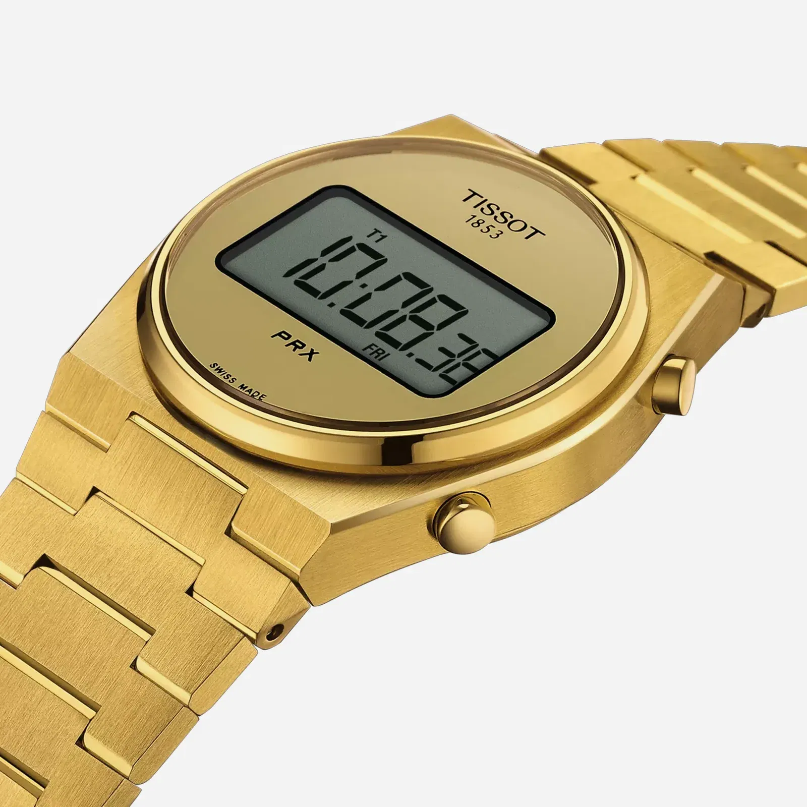 Tissot PRX Digital 35mm Quartz Dial Yellow Gold Stainless Steel Yellow Gold PVD Strap Watch