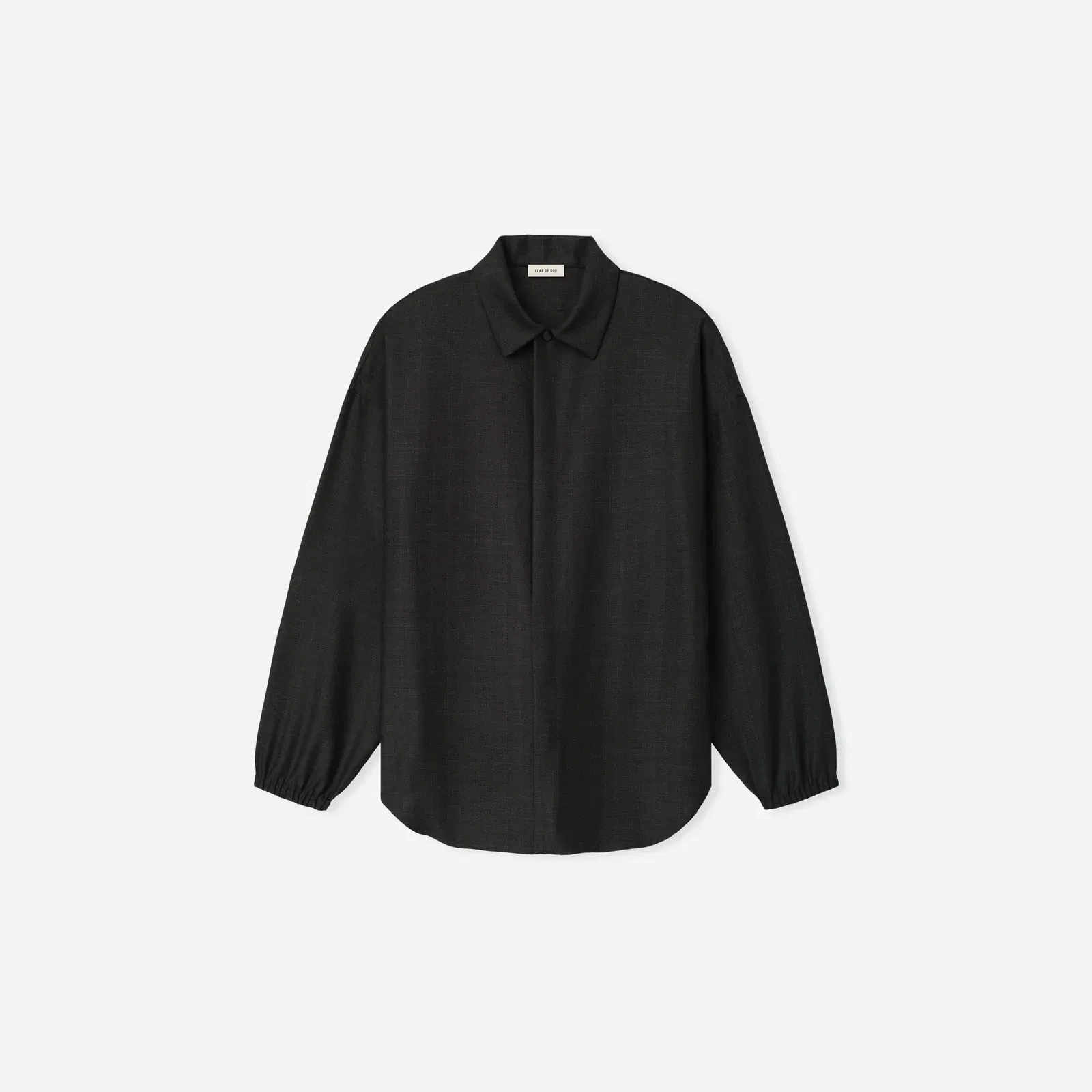 Fear Of God Grey Striped Wool Elastic Cuff Shirt