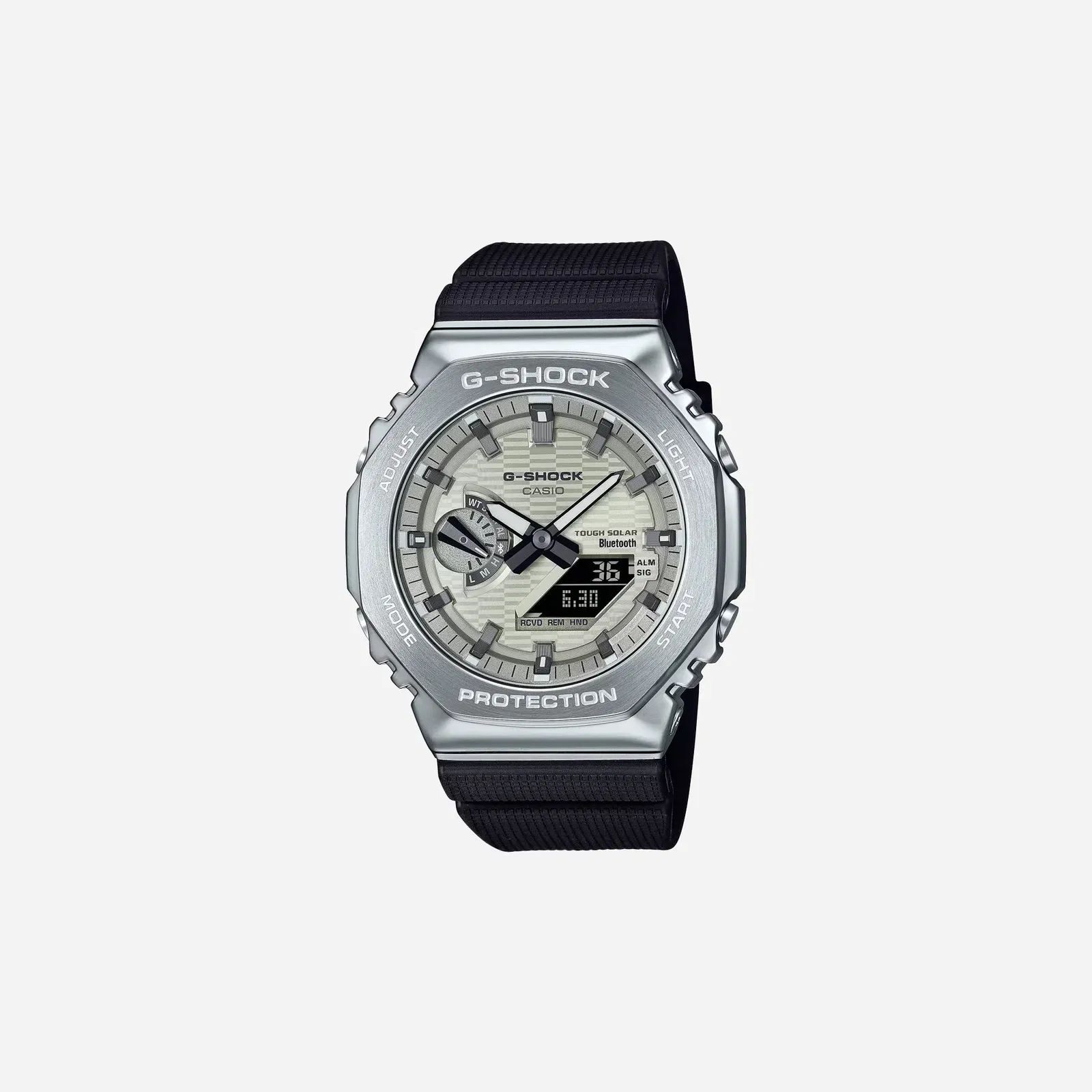 Casio G-Shock GBM-2100A-8BDR Solar Yellow Dial Analog-Digital Resin Watch