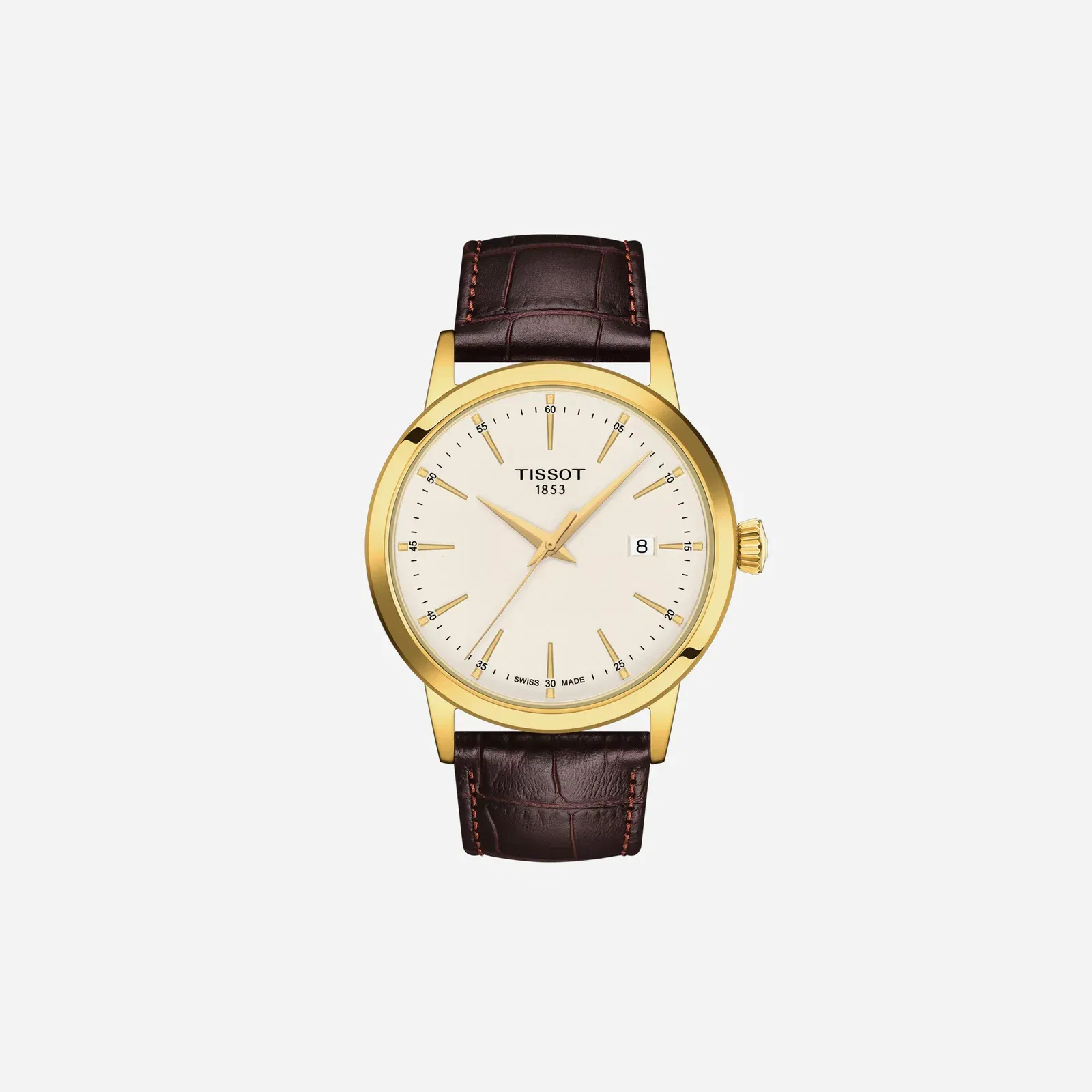 Tissot Classic Dream Dauphine Dial Brown Leather Strap Watch