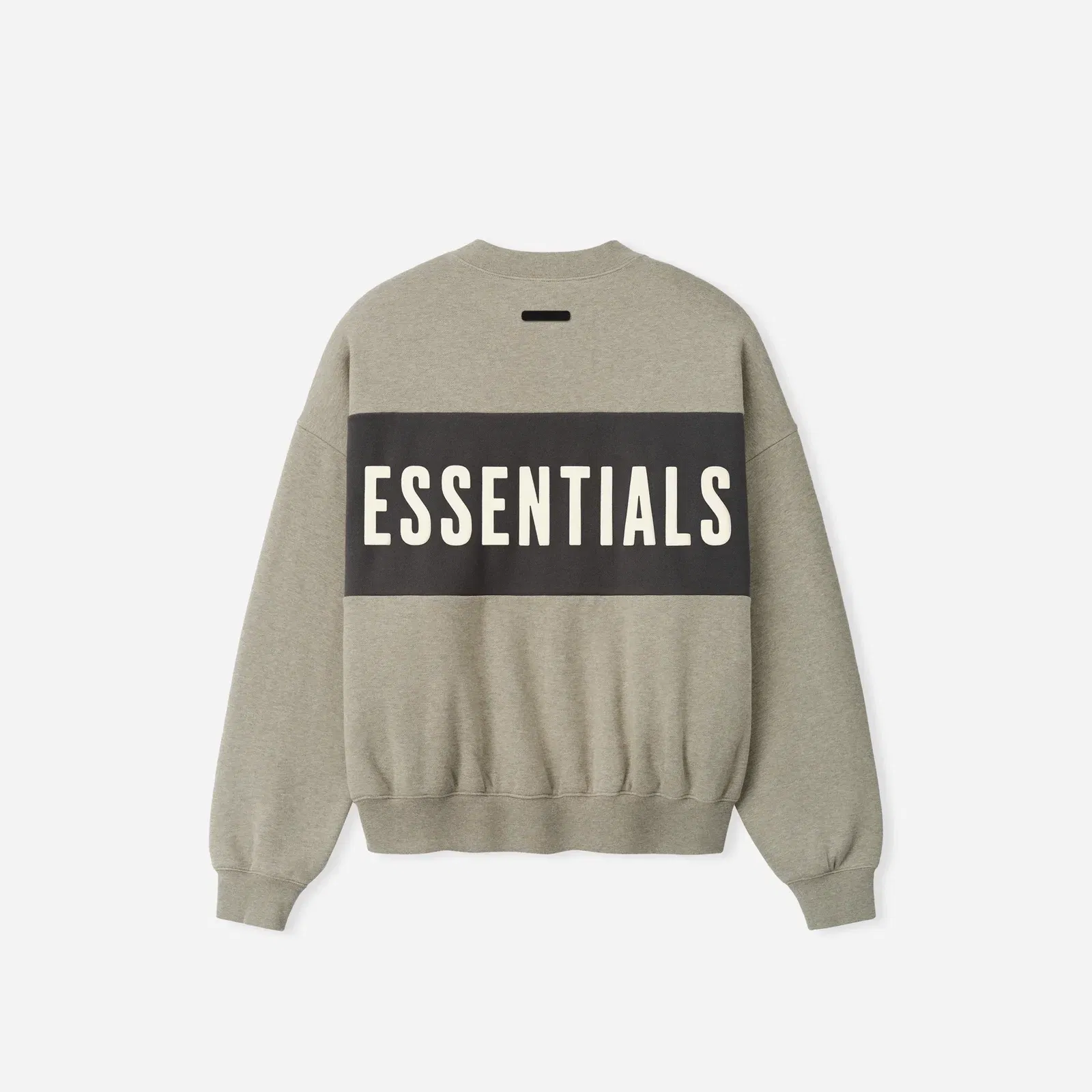 Fear Of God Essentials Cropped Relaxed Panelled Sweatshirt Seal Heather/ Iron Grey