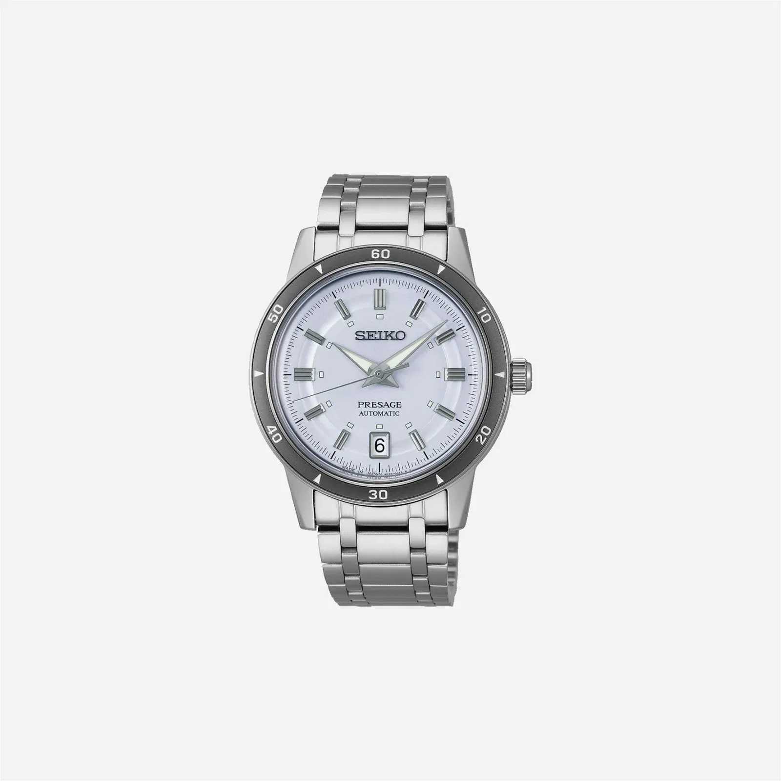 Seiko Presage Style 60s in Silvery Violet Violet Dial Stainless Steel Watch - SRPL73J1