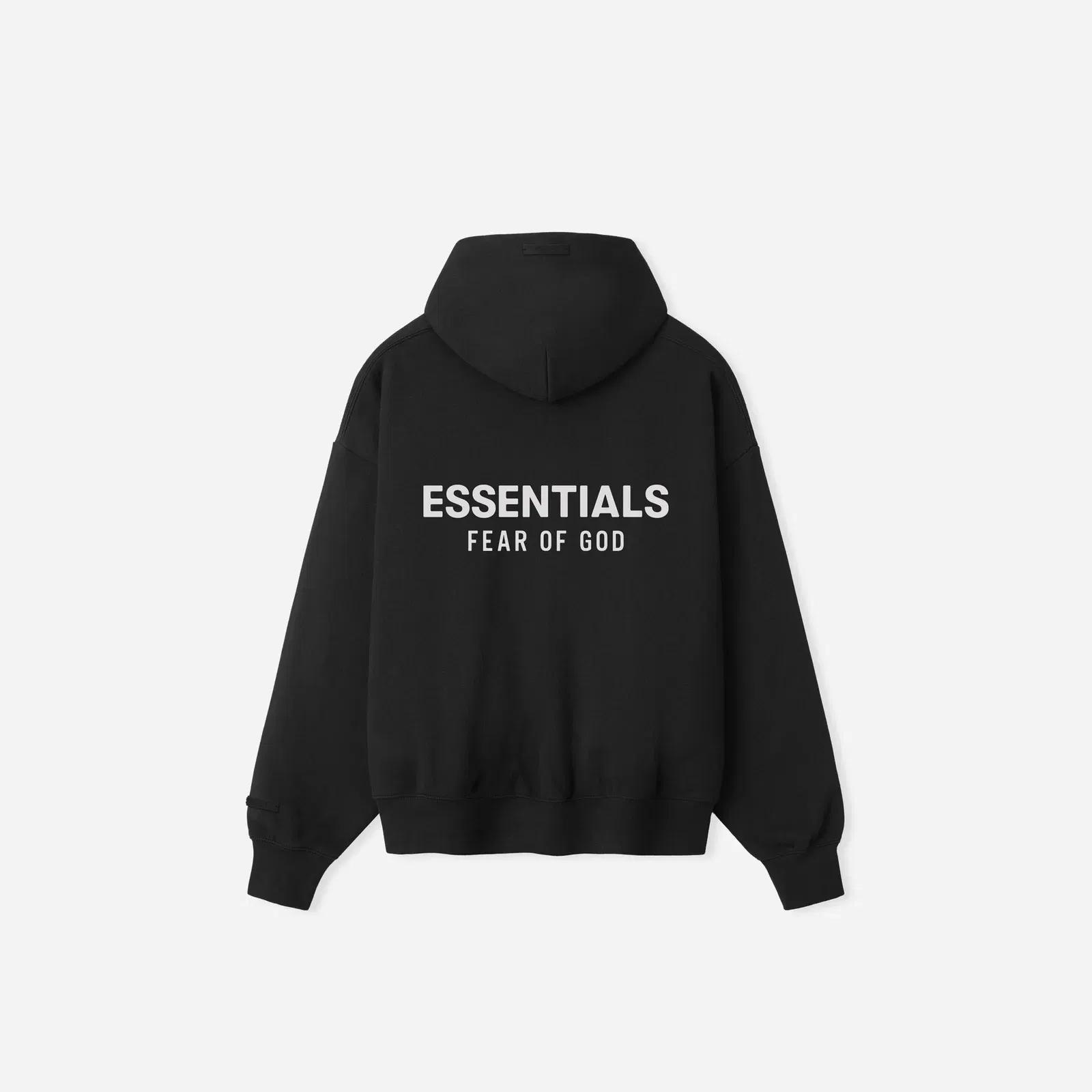 Fear Of God Essentials SS26 Classic Zip-Up Hoodie Vintage Black / White