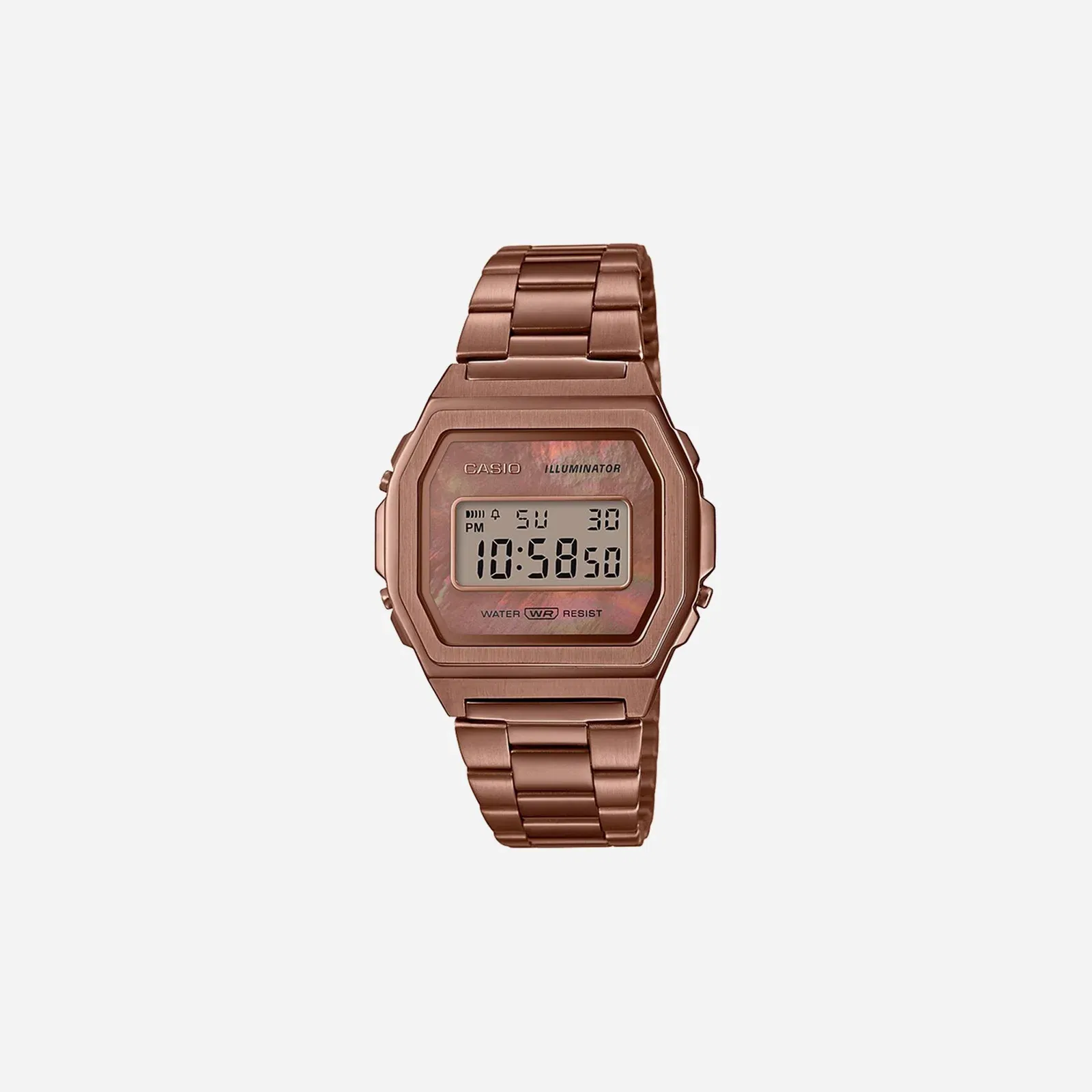 Casio Vintage A1000RG-5EF Quartz Rose Gold Dial Digital Stainless Steel Watch