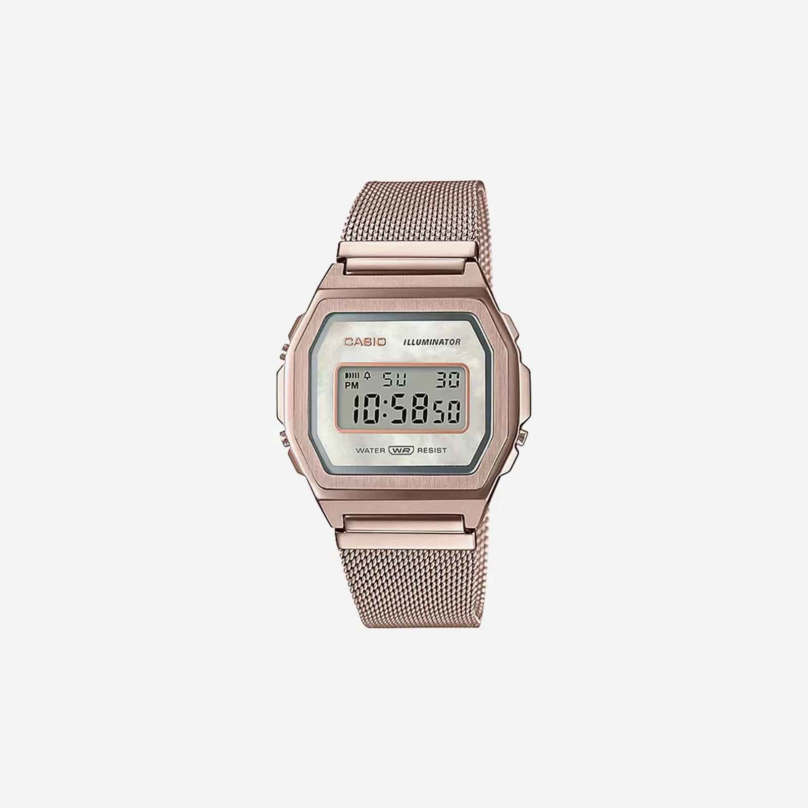 Casio Vintage A1000MCG-9EF Quartz Rose Gold Dial Digital Stainless Steel Watch