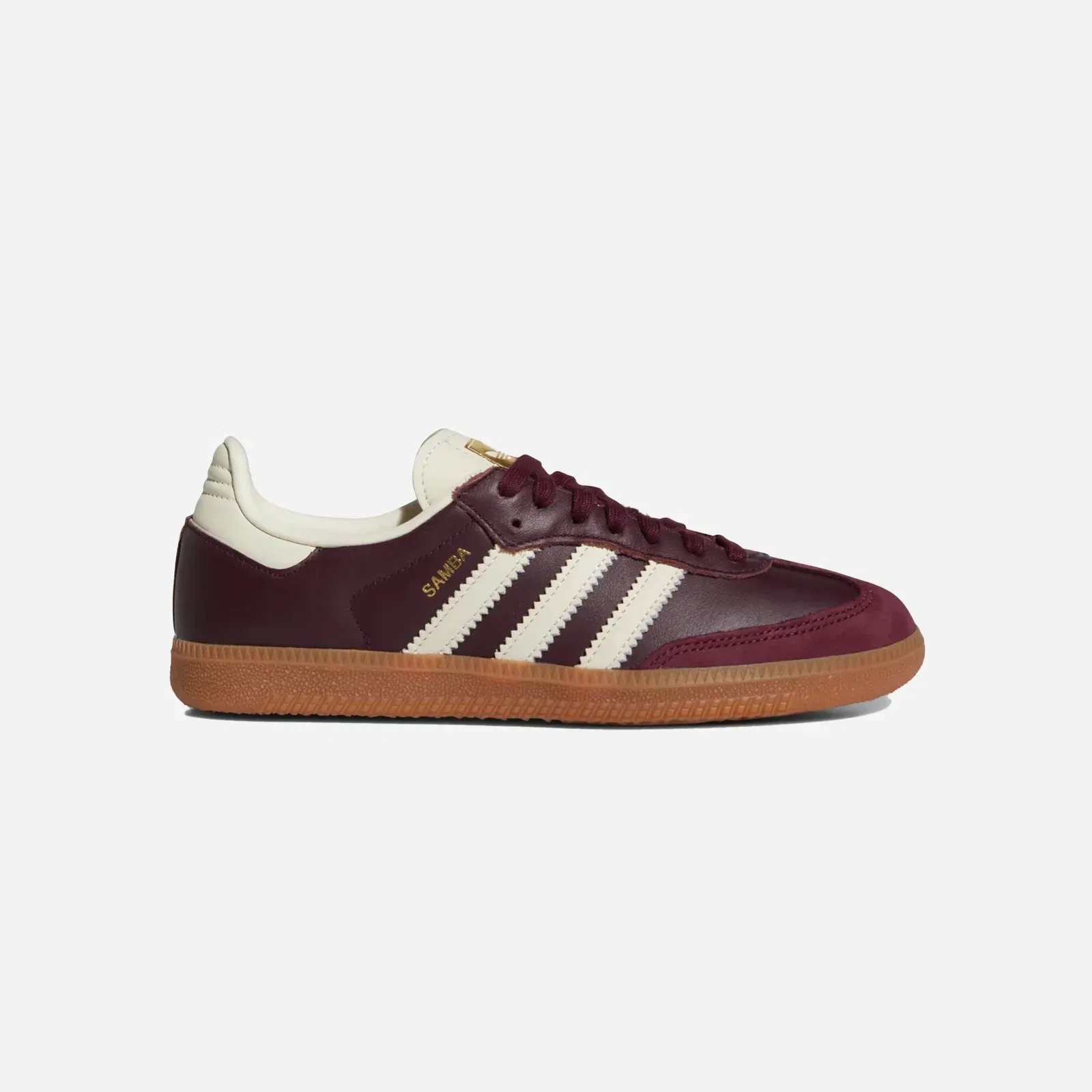Adidas Wmns Samba OG Maroon Gold Metallic