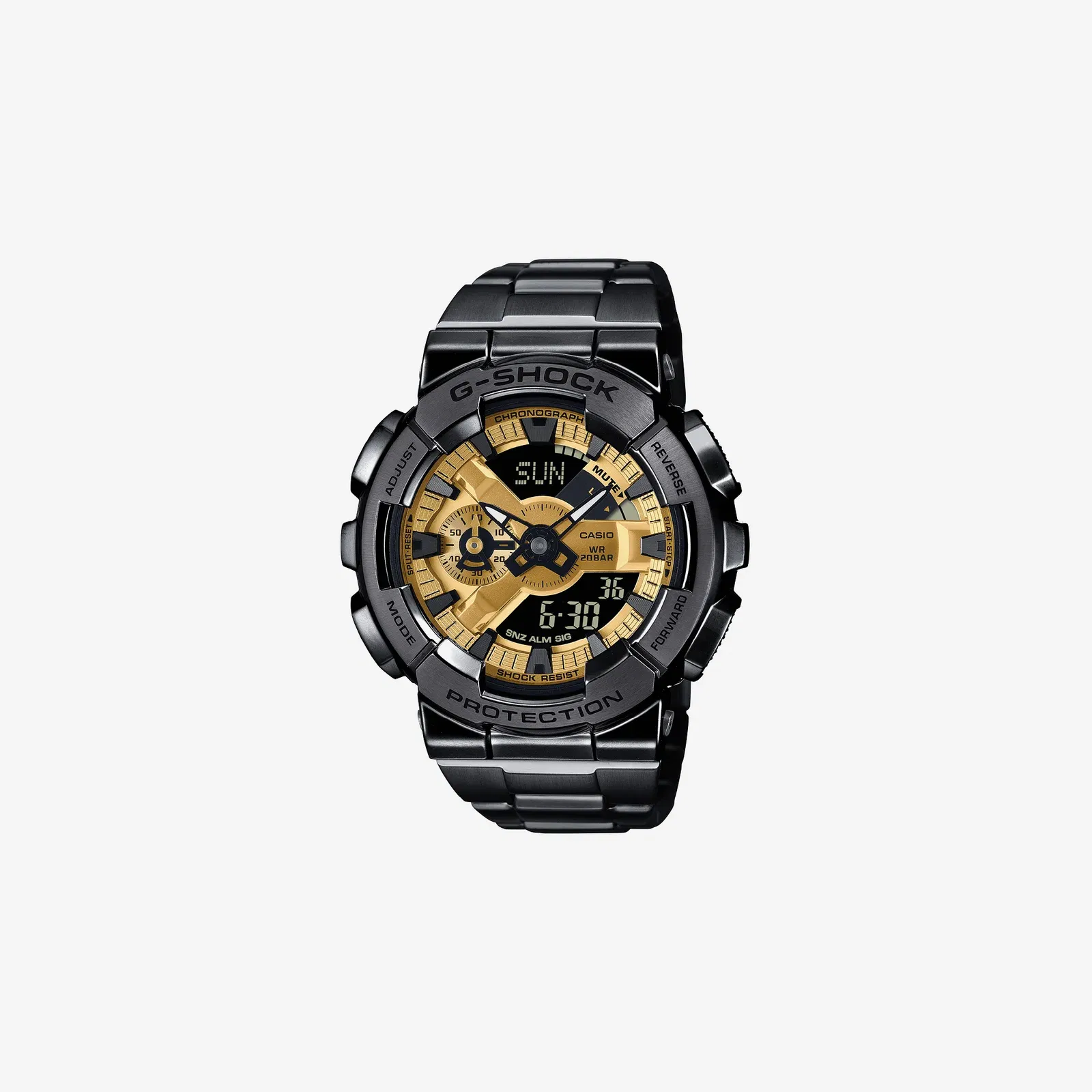 Casio G-Shock GM-110BD-1A9DR Quartz Black Dial Analog-Digital Stainless Steel Watch