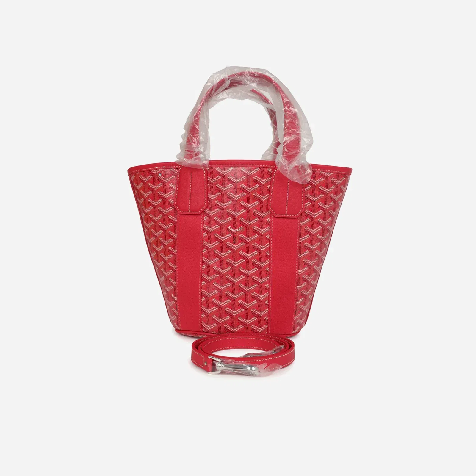 Goyard Goyardine Belharra PM Fuchsia Tote Palladium Hardware