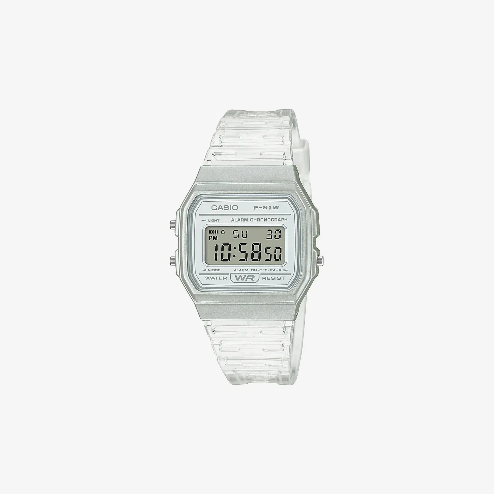 Casio F-91WS-7HDF Quartz Transparent Dial Digital Resin Watch